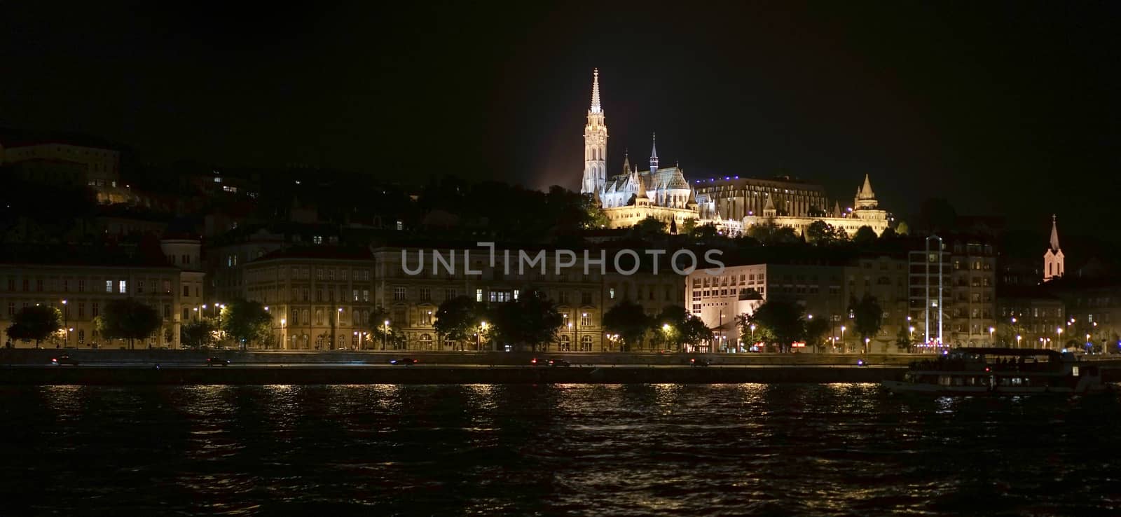 Matthias Church Illuminated at Night in Budapest by phil_bird