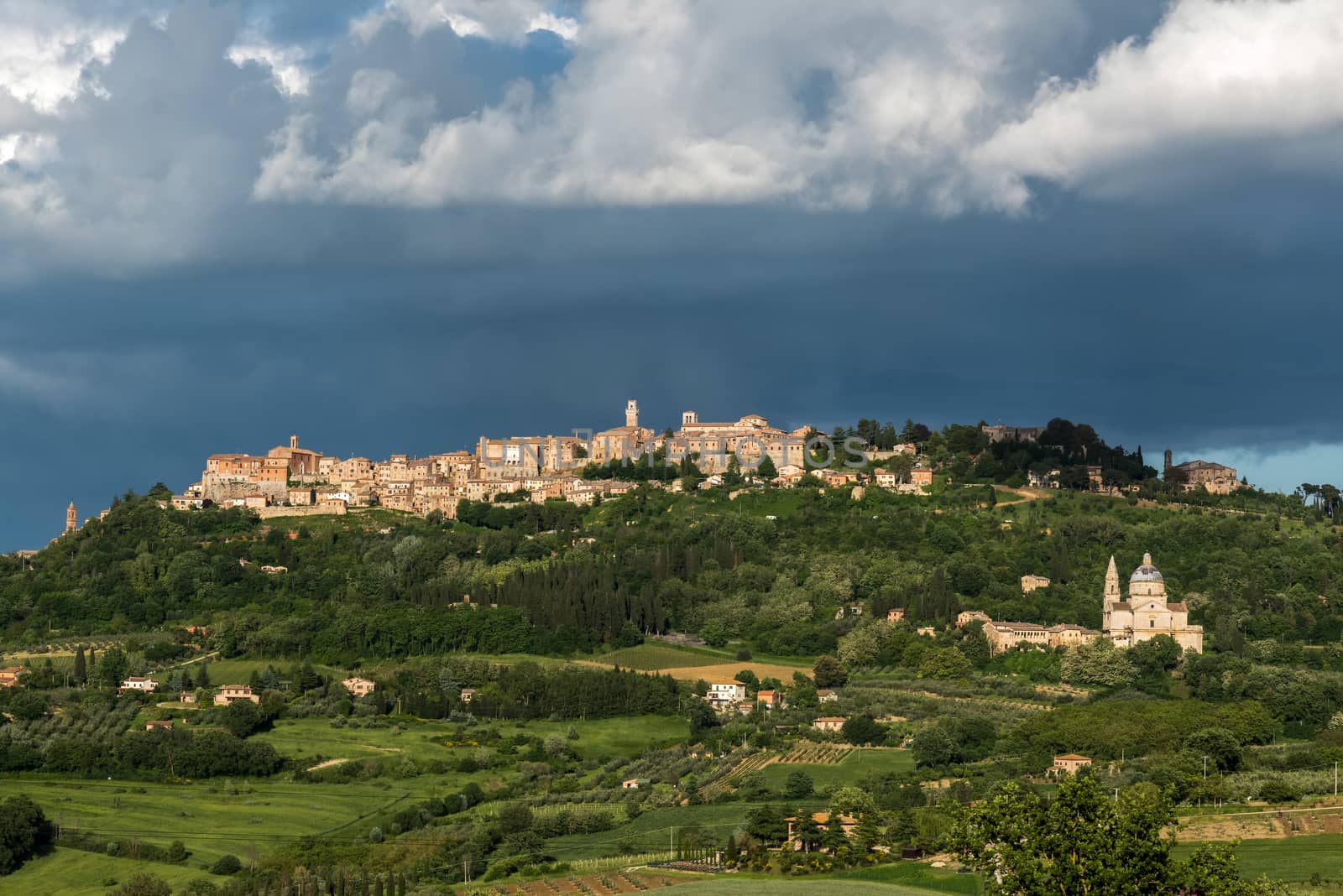 San Biagio Church and Montepulciano Tuscany