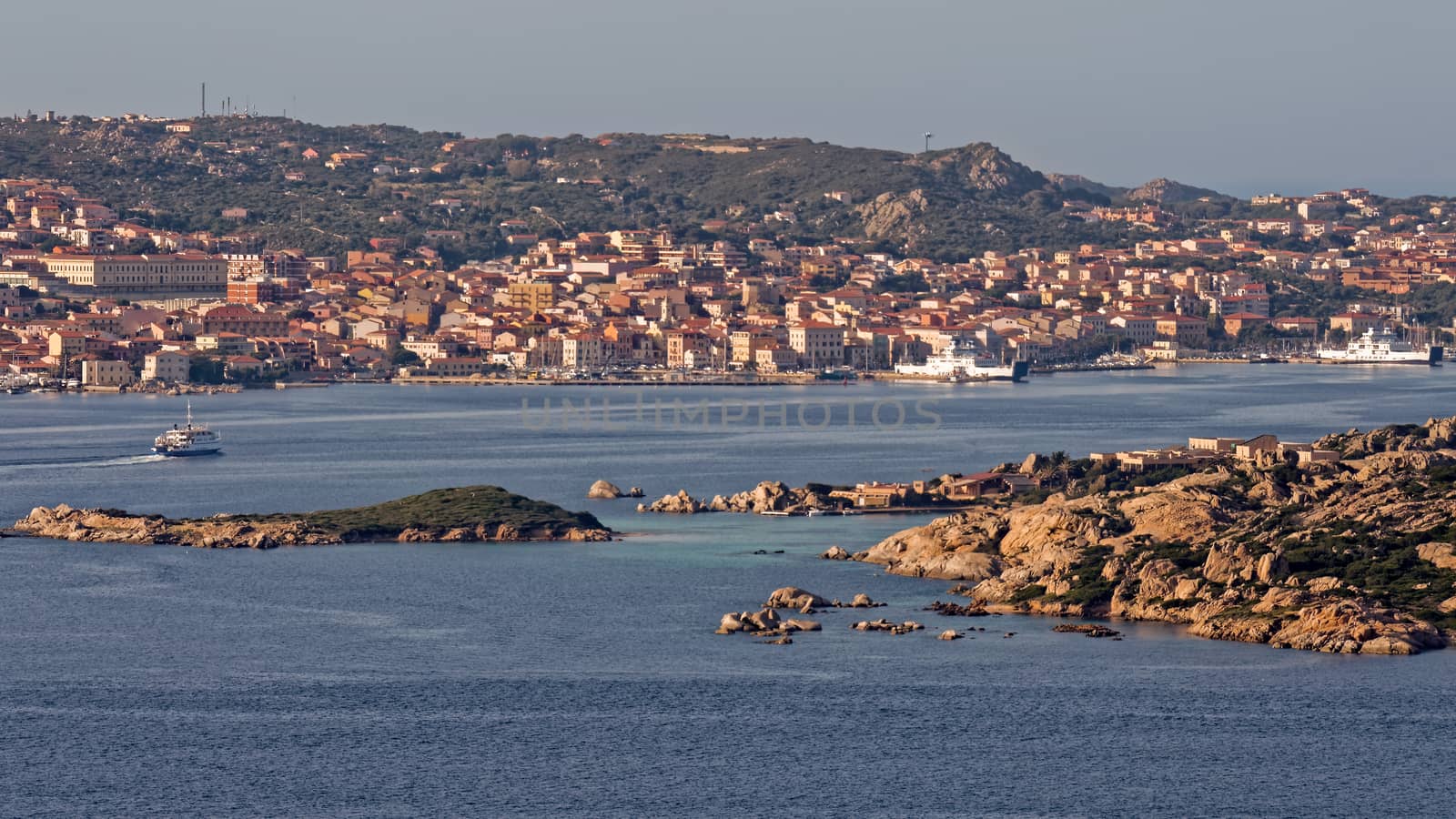 View from Palau to La Maddelena in Sardinia