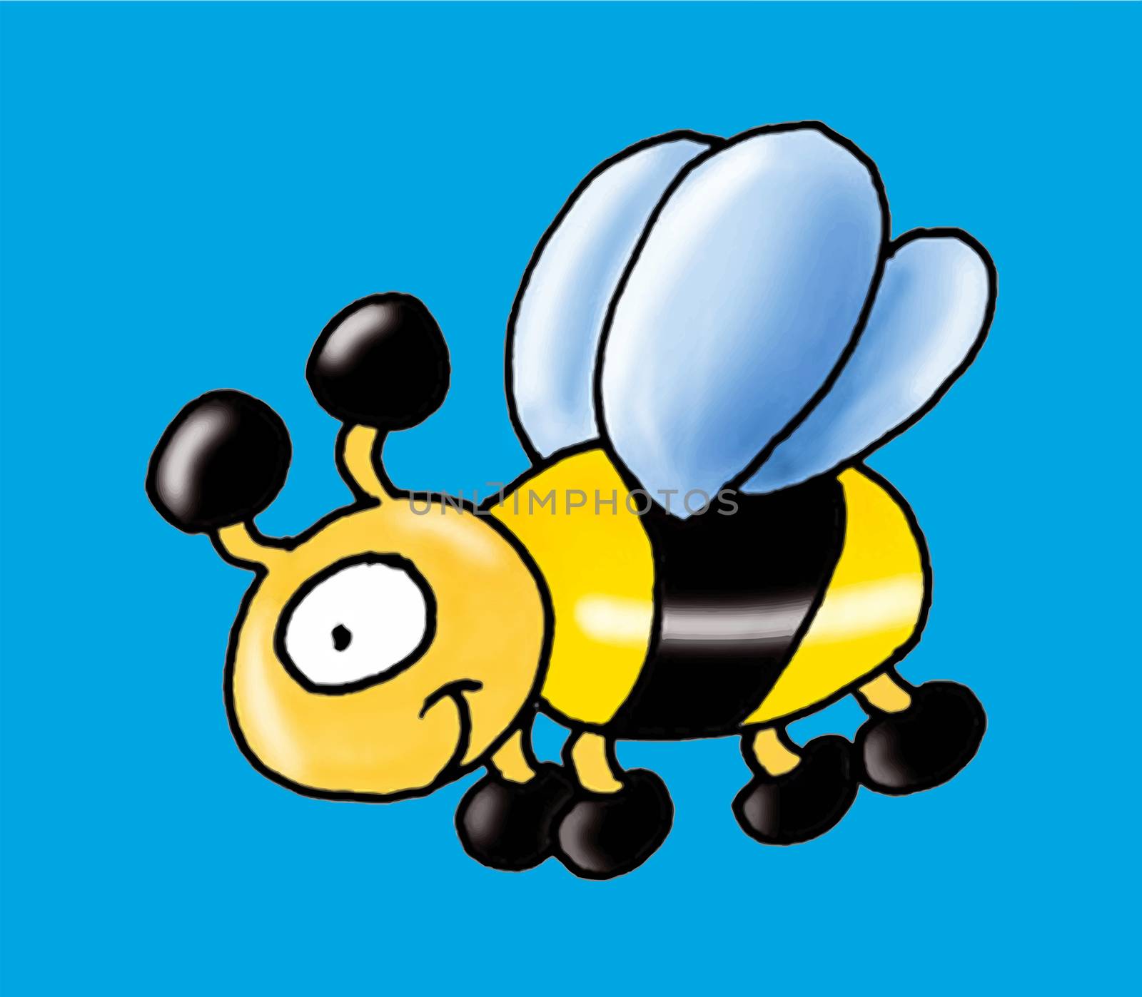 A flying bee by silviagaudenzi