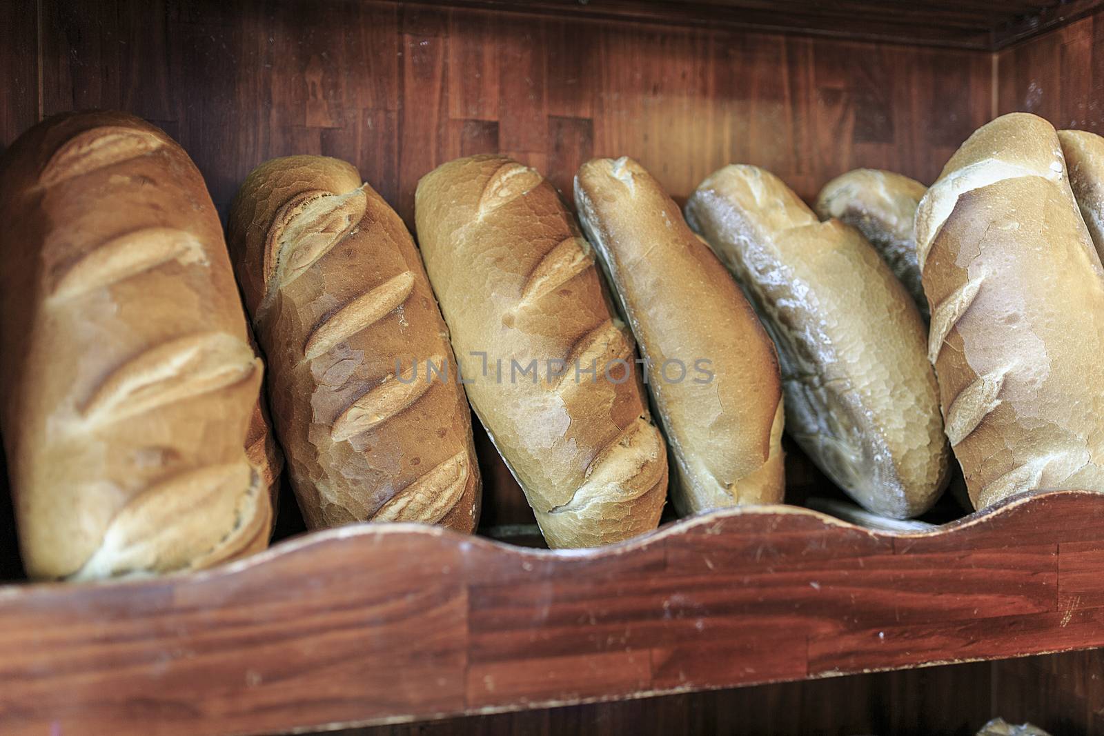 group of bread in a backery