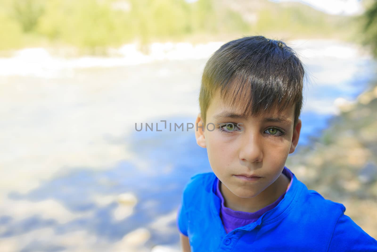 boy with beautiful green eyes