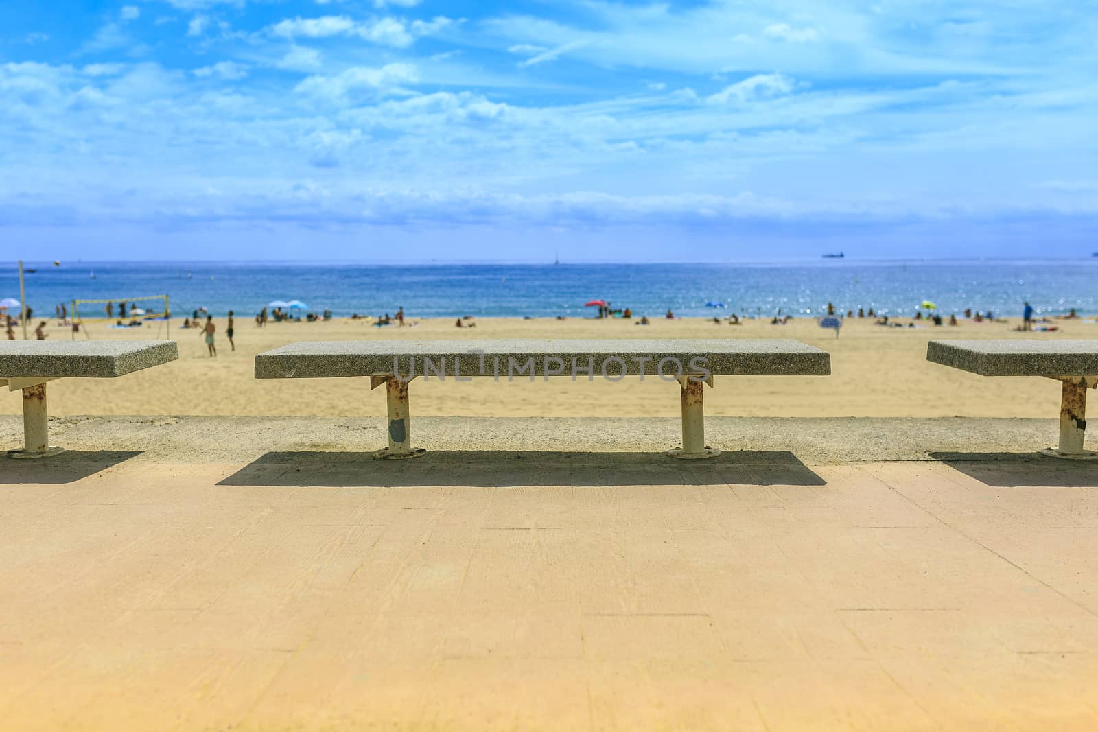 Stoned beaches in a row with its shadows by nachrc2001