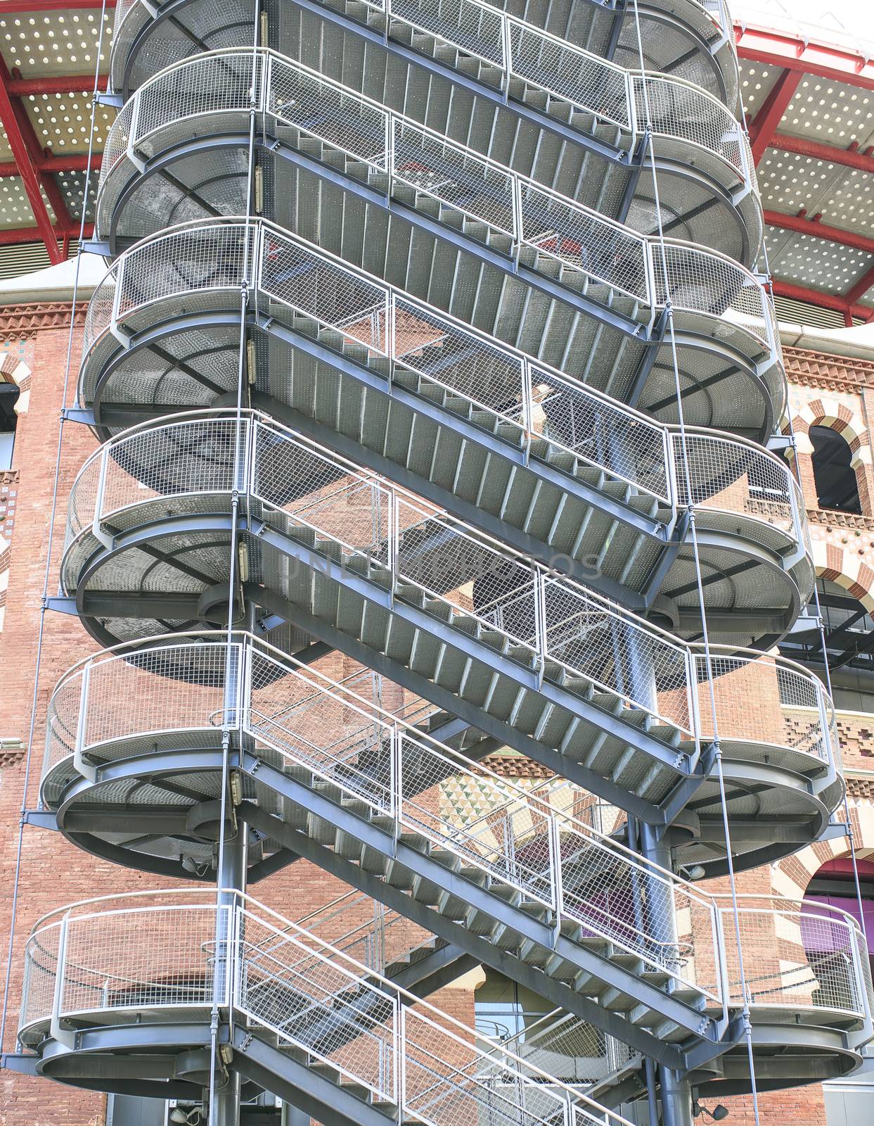 iron snail stairs sited in a mall