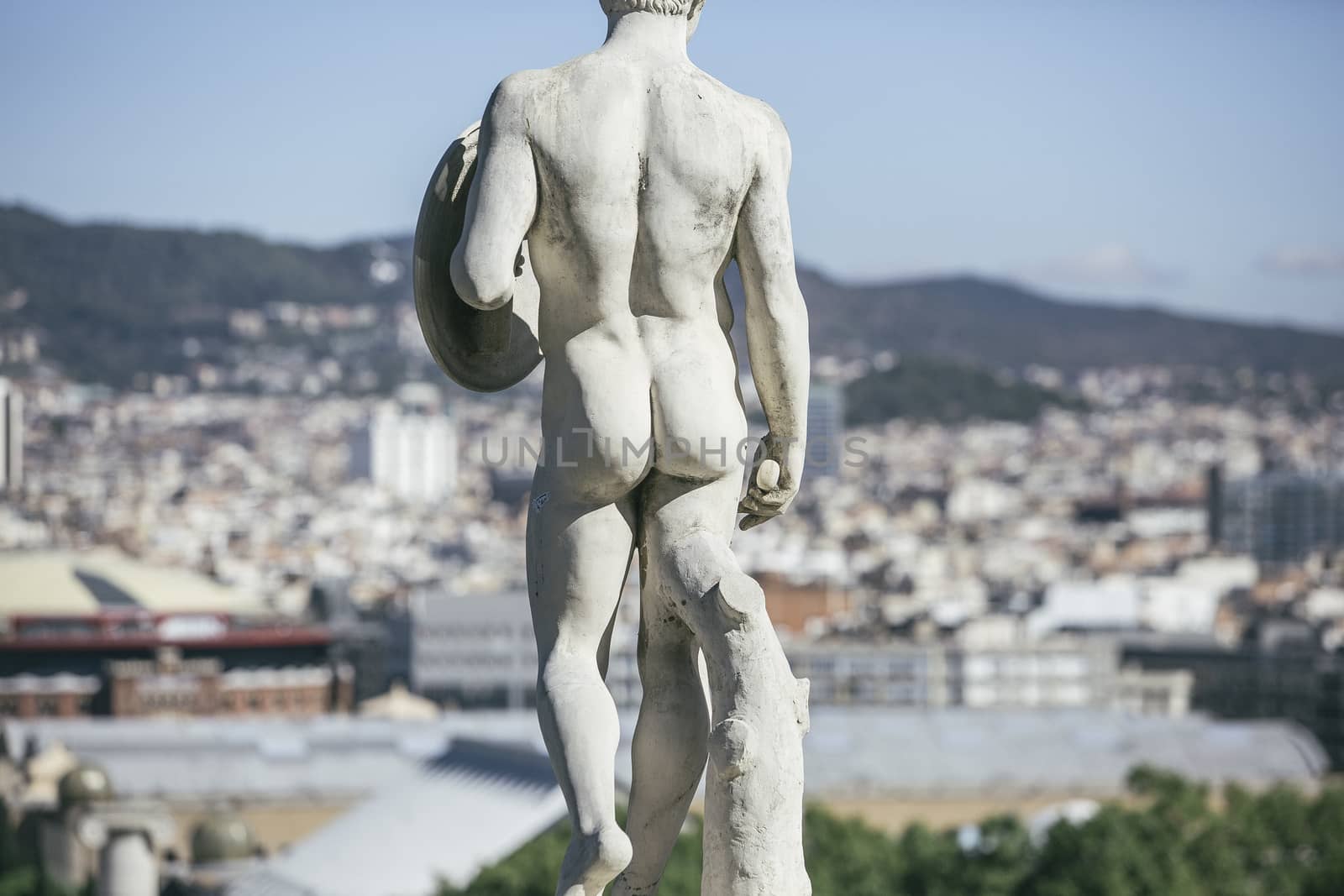 Statue sited in Montjuic , Barcelona
