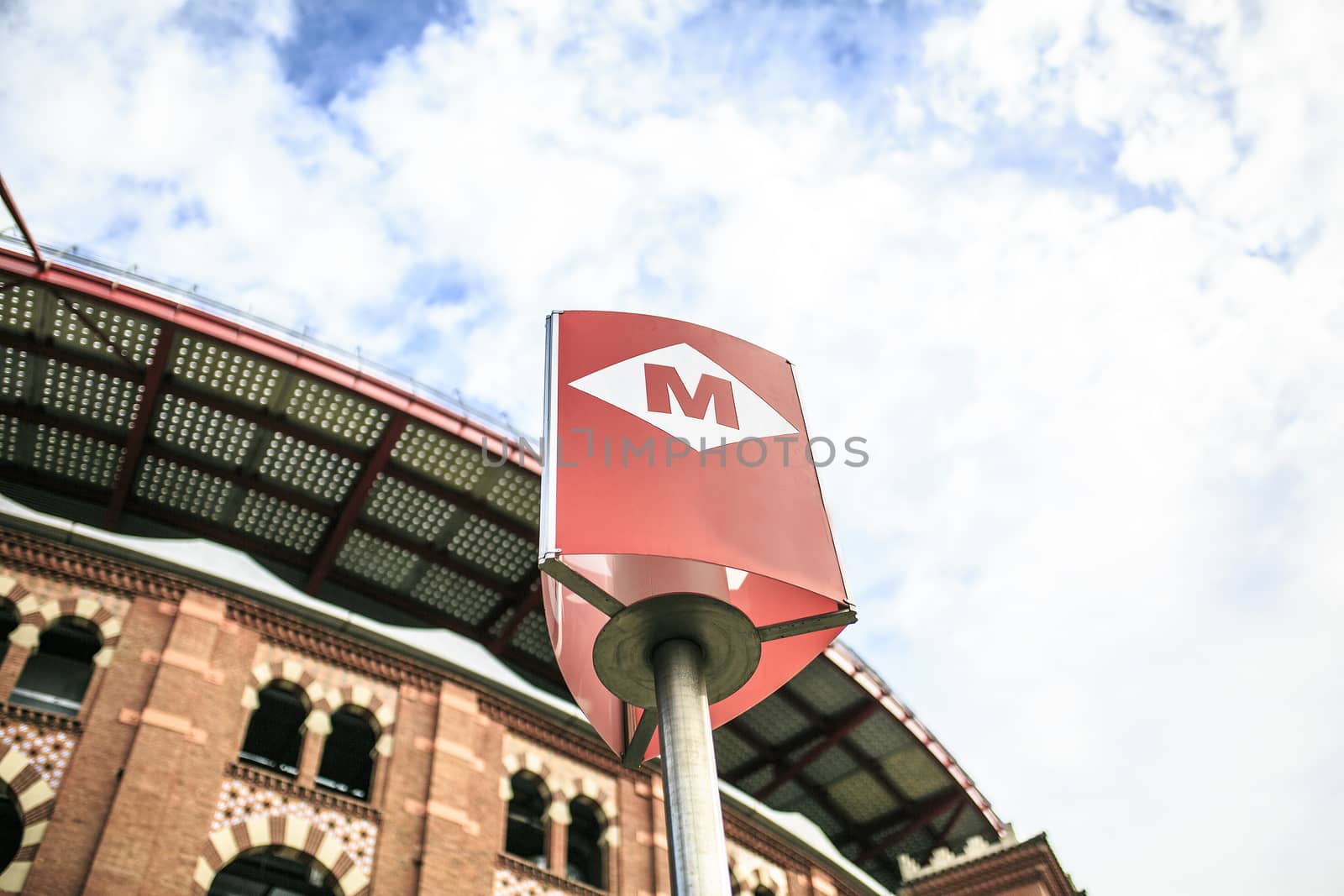 Sign of underground in Barcelona