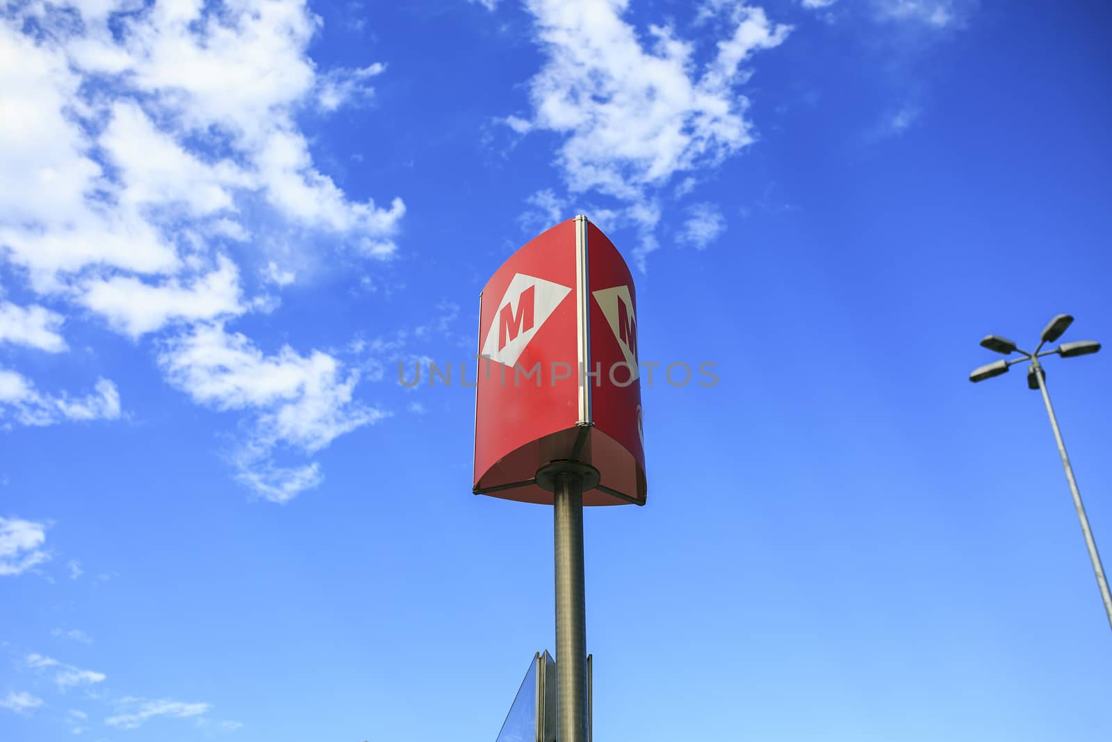 Sign of underground in Barcelona