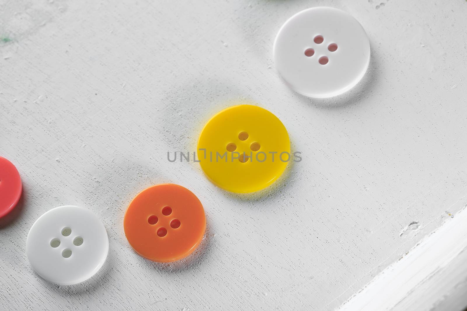 Group of color buttons in a white box