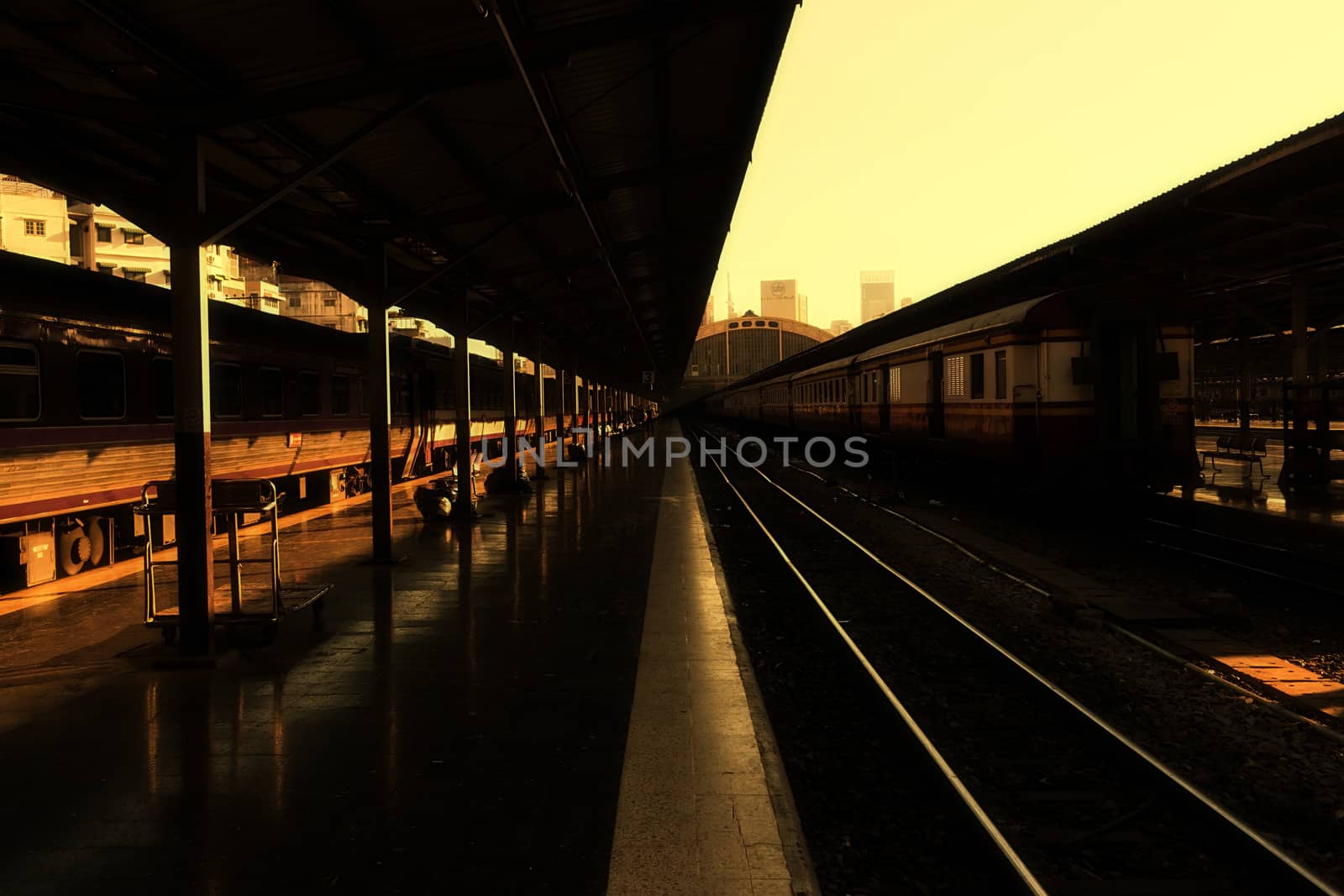 Hua Lamphong the train station in Bangkok, Thailand
