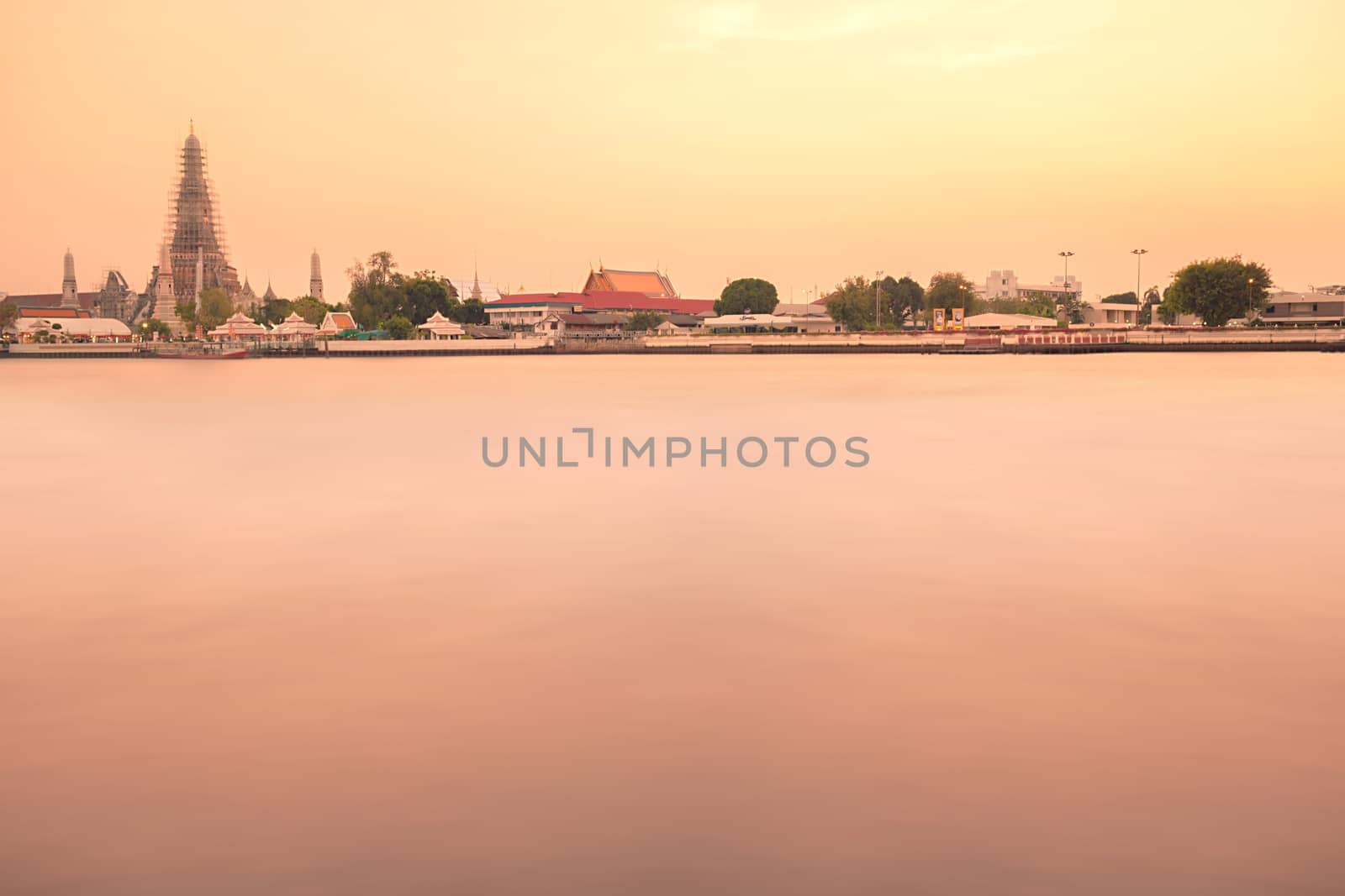 Landscape of Chao Phraya River in Bangkok, Thailand
