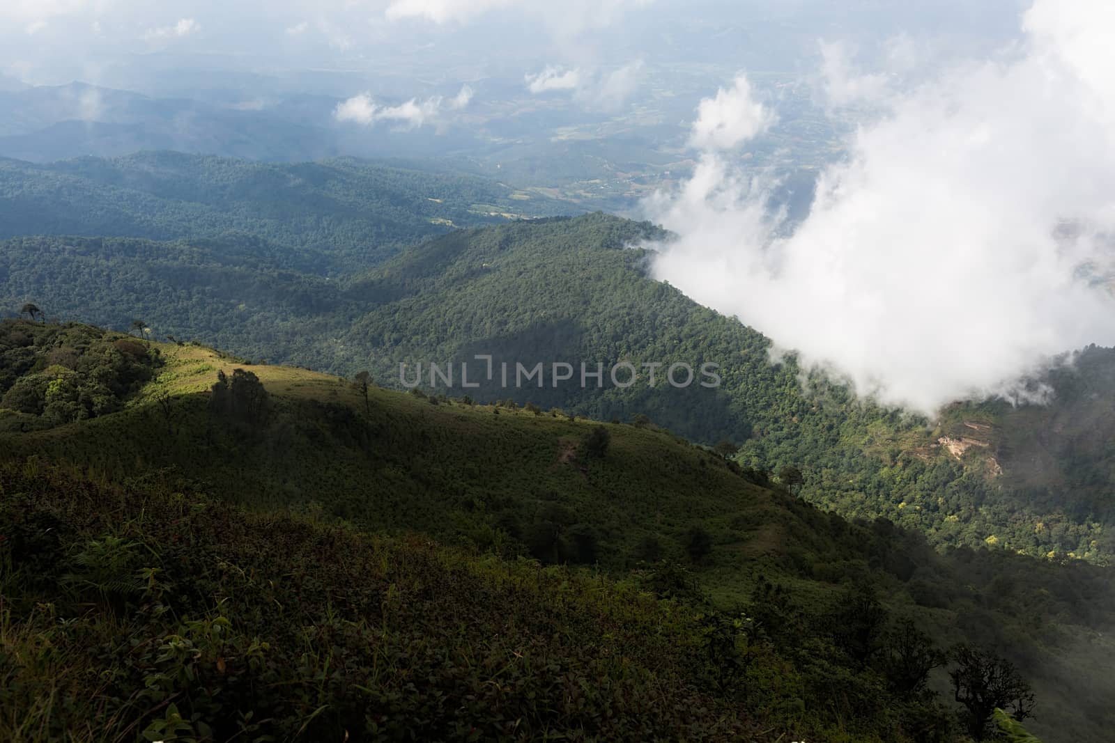 Landscape from Kew Mae Pan Nature Trail located at Chiang Mai