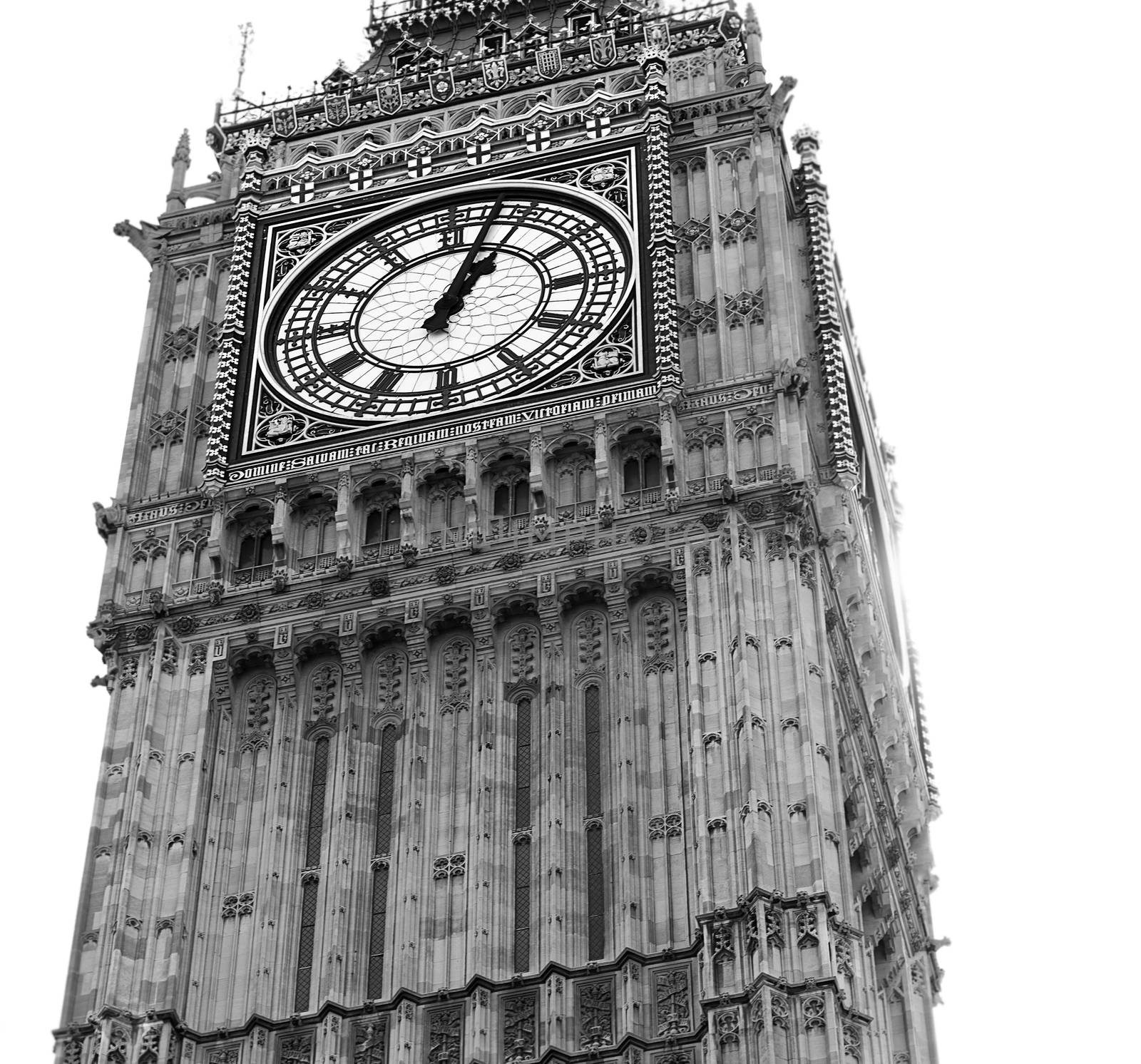 Big Ben clock tower London isolated by sherj