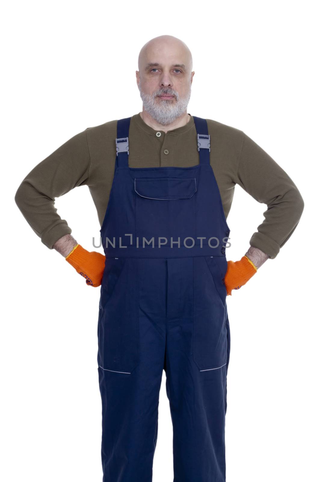 Man builder in working clothes by VIPDesignUSA