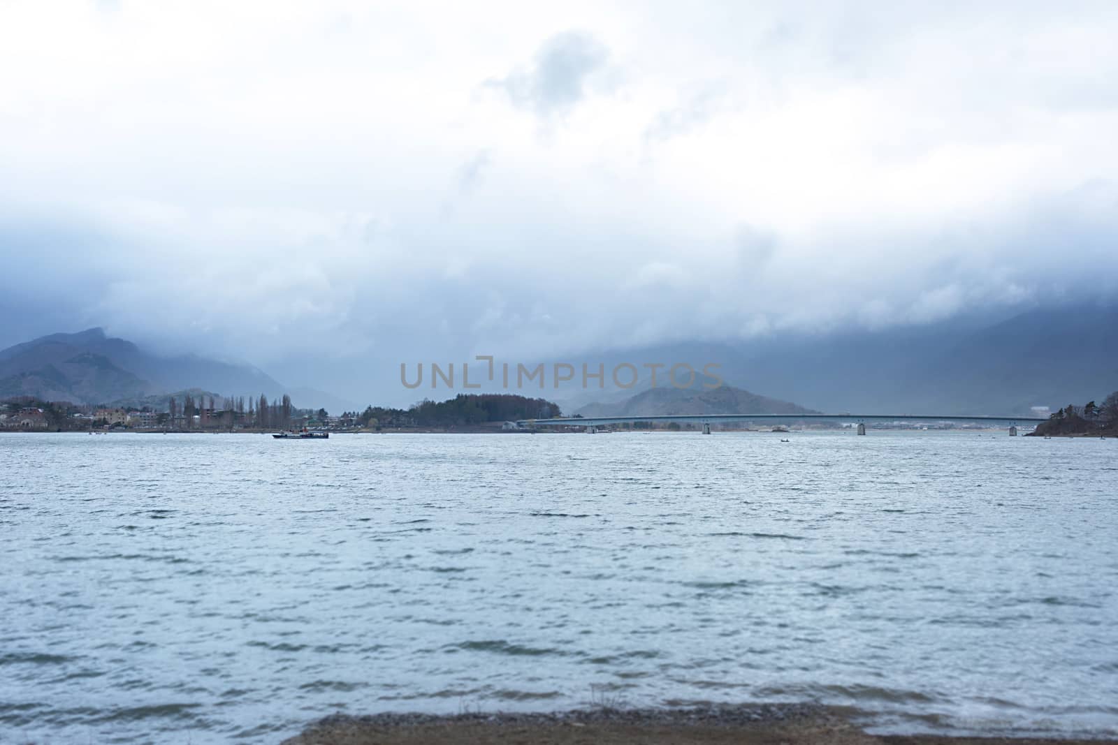 Landscape of Kawaguchi lake
