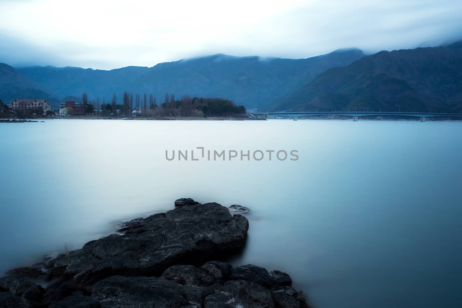 Landscape of Kawaguchi lake