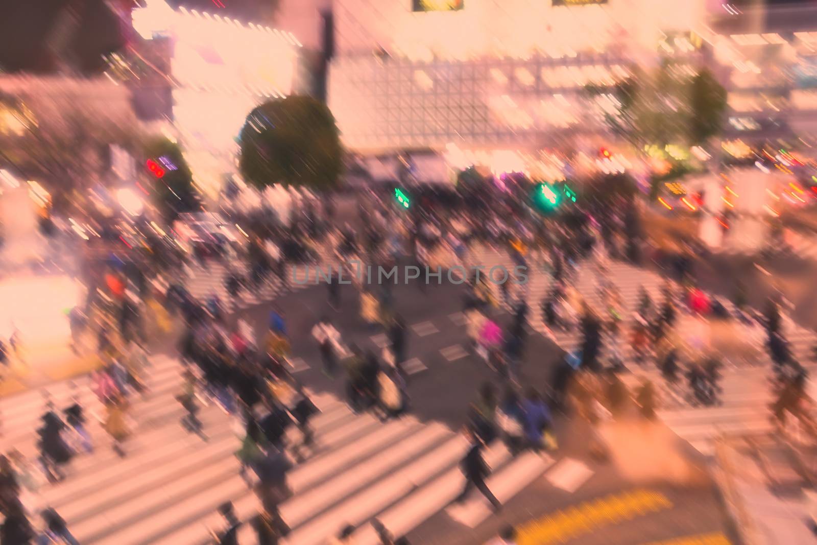 Shibuya crossing in abstract