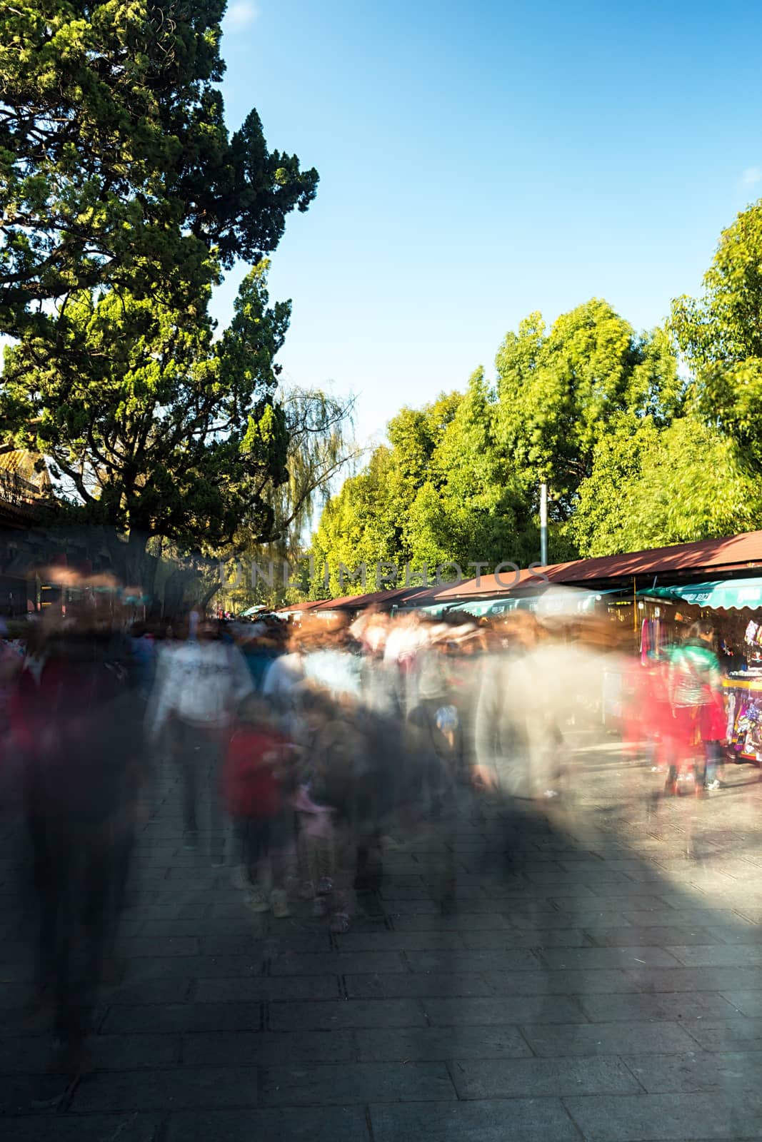 Green lake parks in Kunming city, China