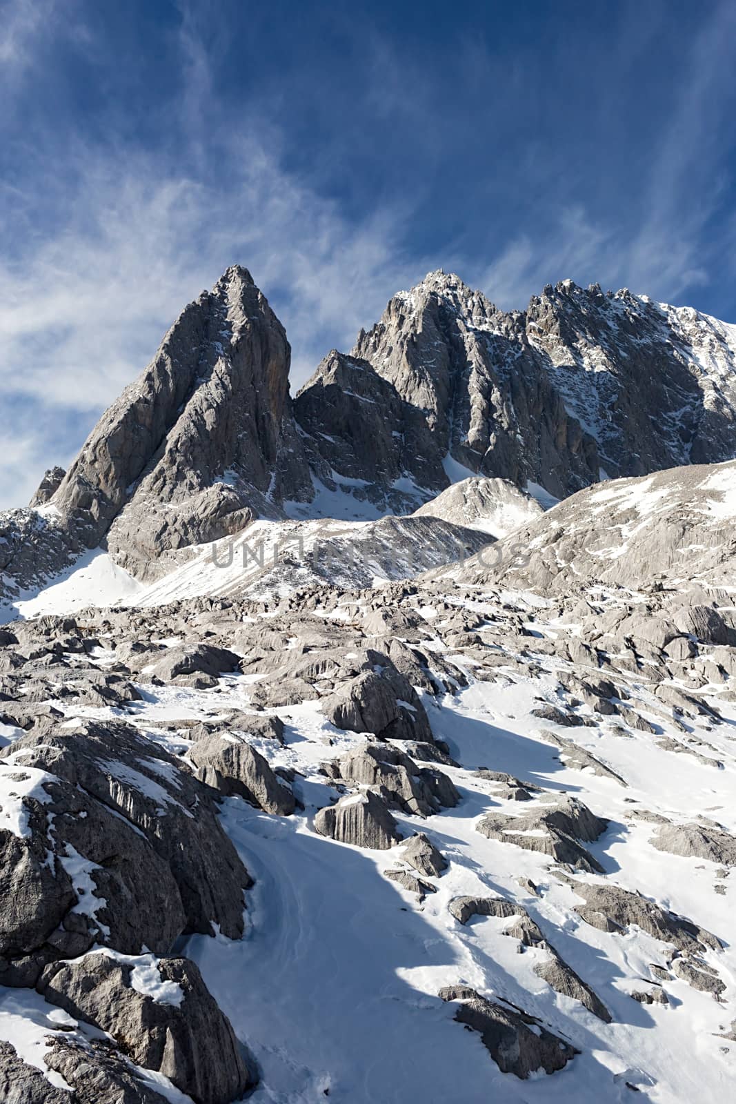 Jade Dragon Snow Mountain (Yulong Snow Mountain) located at Lijiang, Yunnan, China