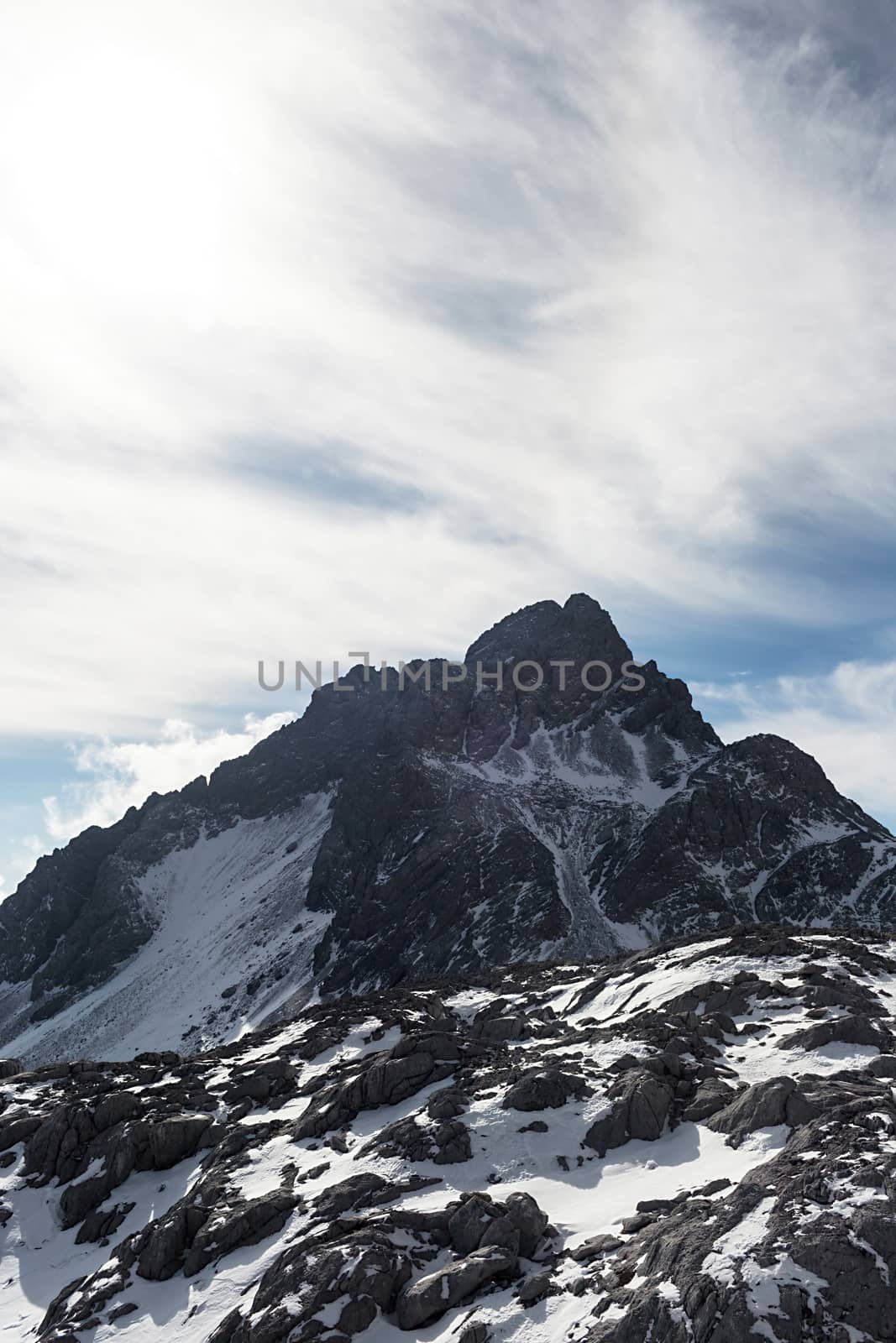Jade Dragon Snow Mountain (Yulong Snow Mountain) located at Lijiang, Yunnan, China