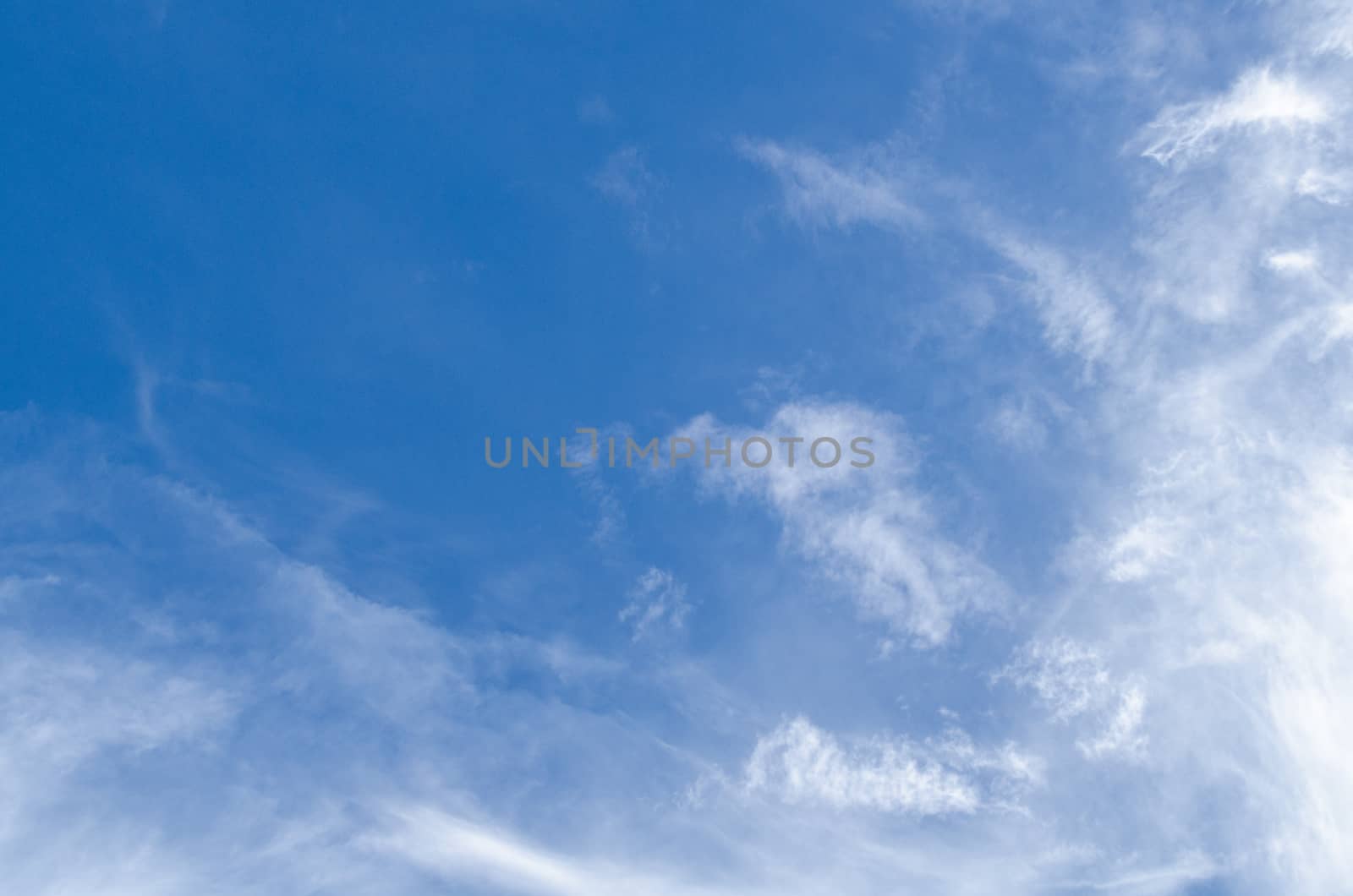 blue sky have cloud in winter season ,thai land ,have feeling happy