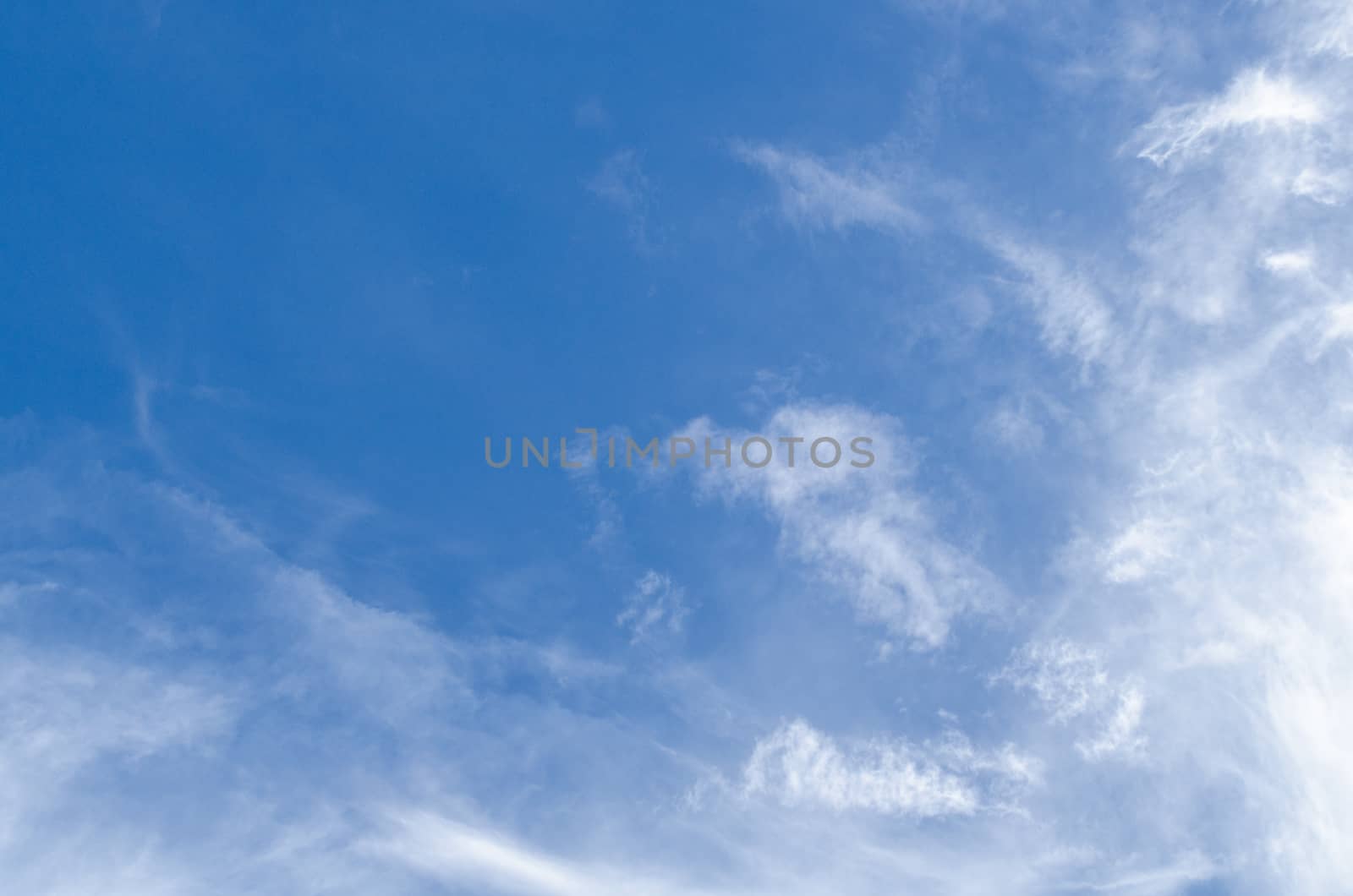 blue sky have cloud in winter season ,thai land ,have feeling happy