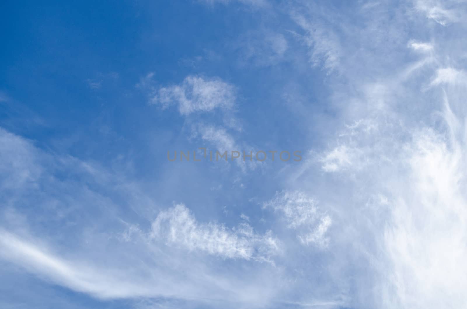 blue sky have cloud in winter season ,thai land ,have feeling happy