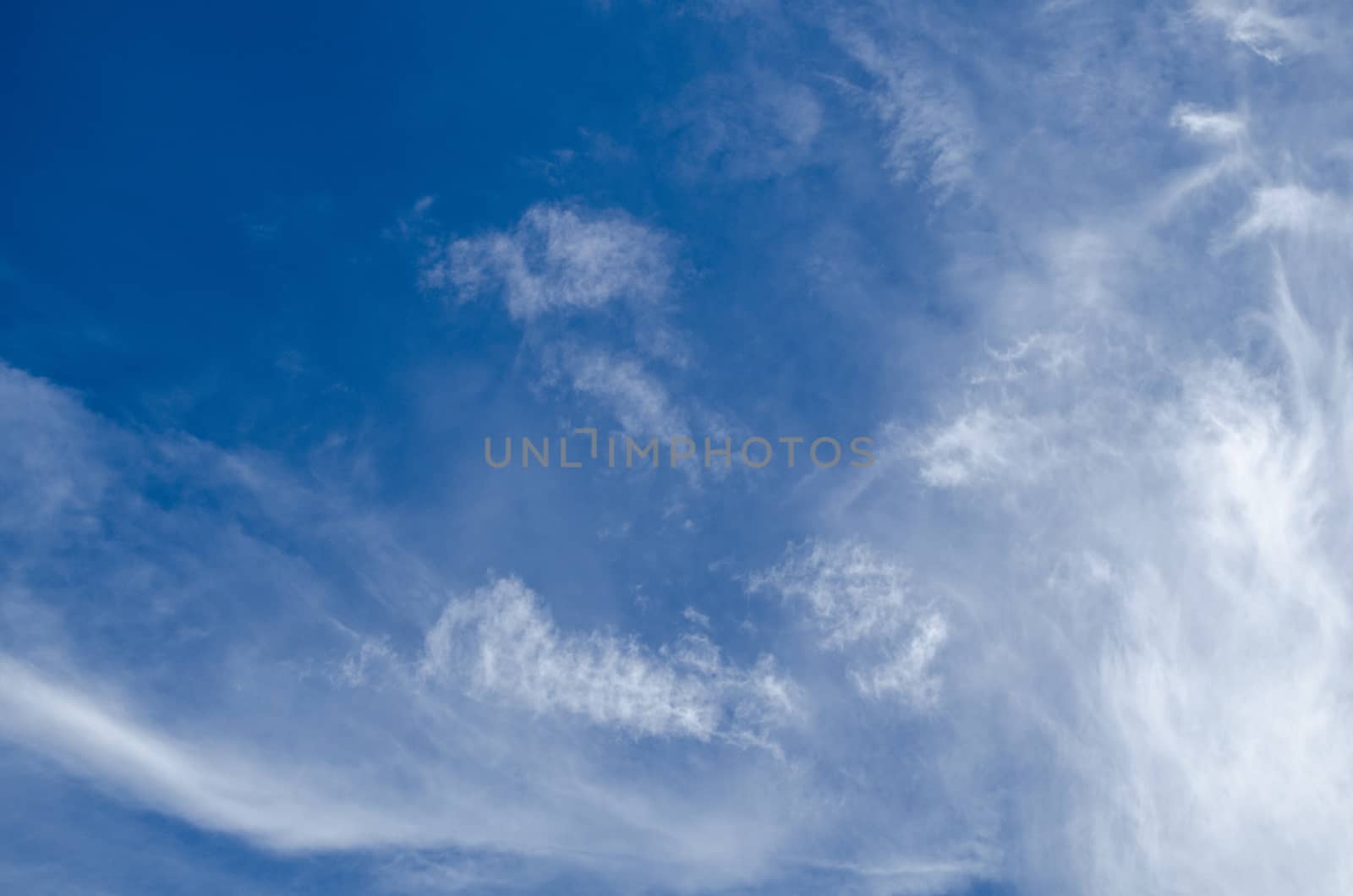 blue sky have cloud in winter season ,thai land ,have feeling happy