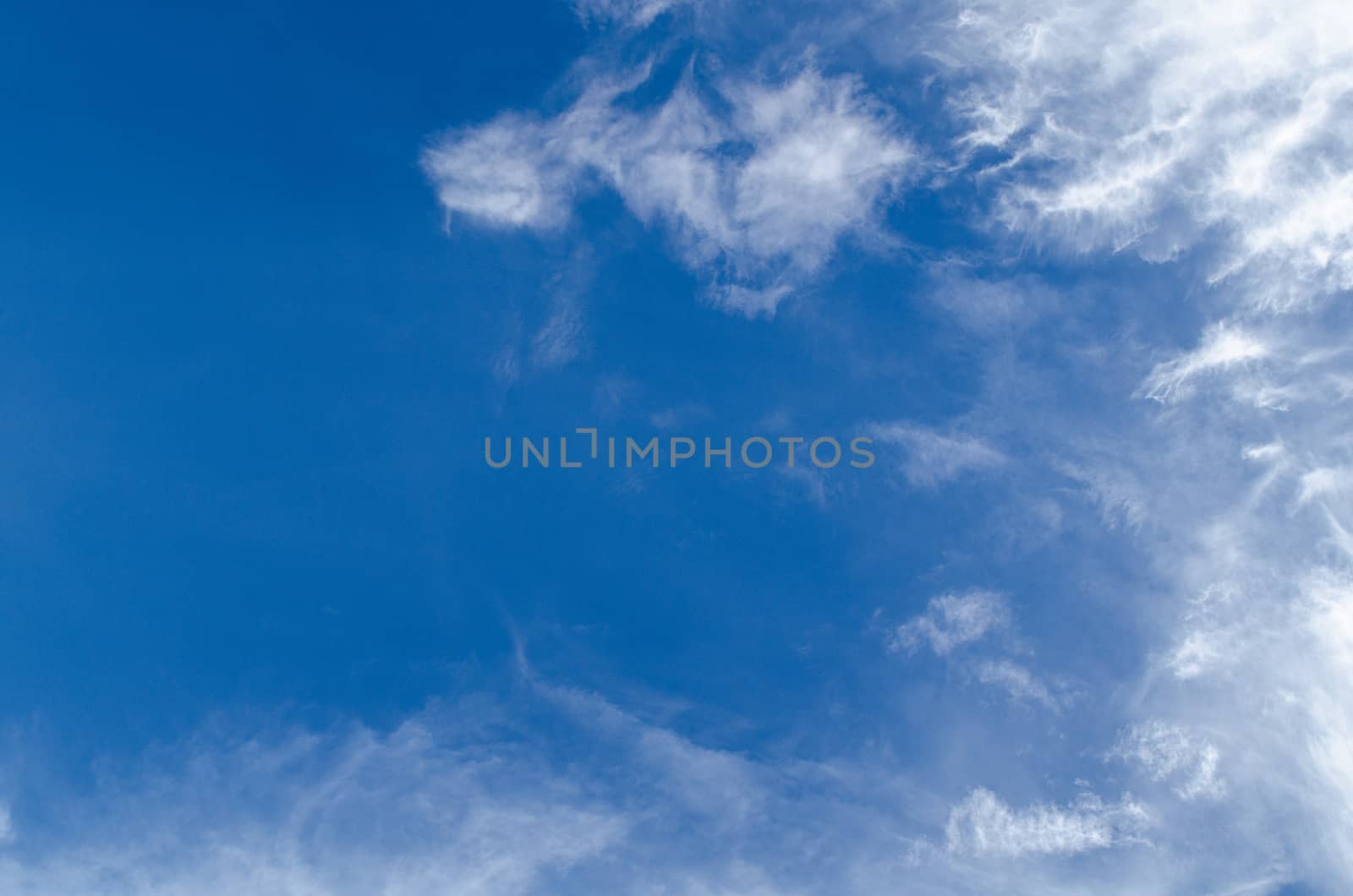 blue sky have cloud in winter season ,thai land ,have feeling happy