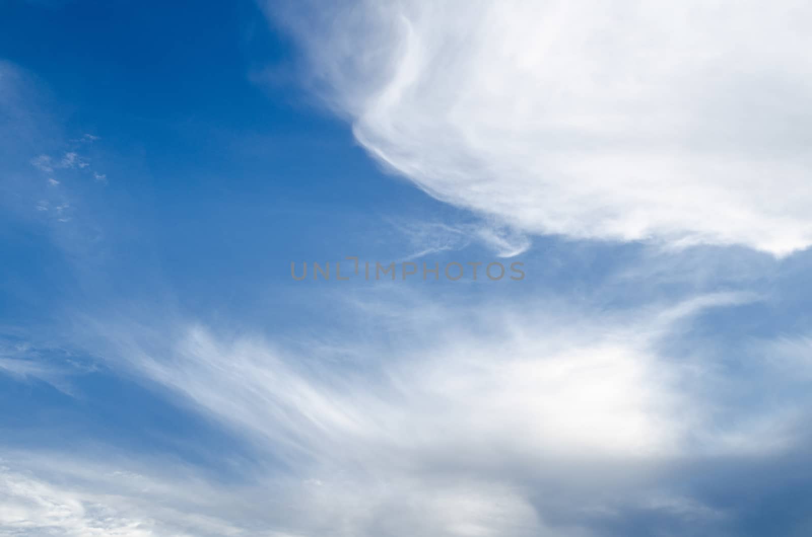 blue sky have cloud in winter season ,thai land ,have feeling happy
