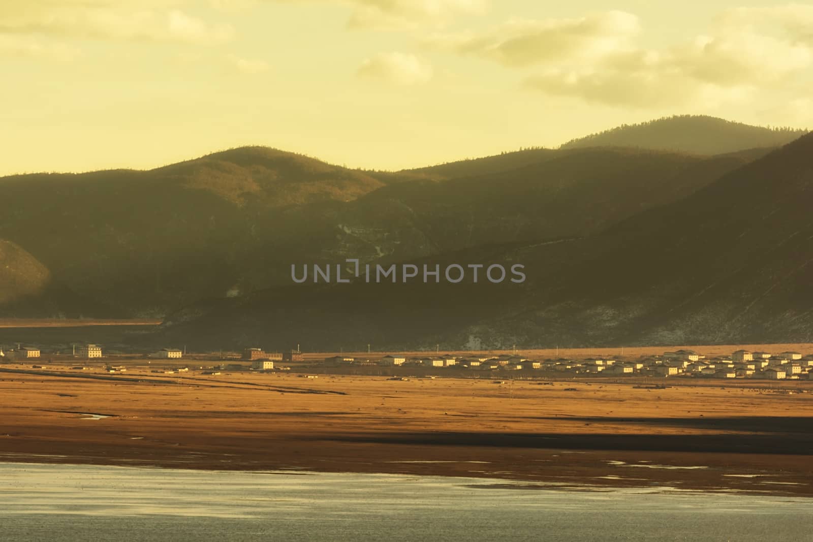 Landscape of Napa lake, Shangri-la, China