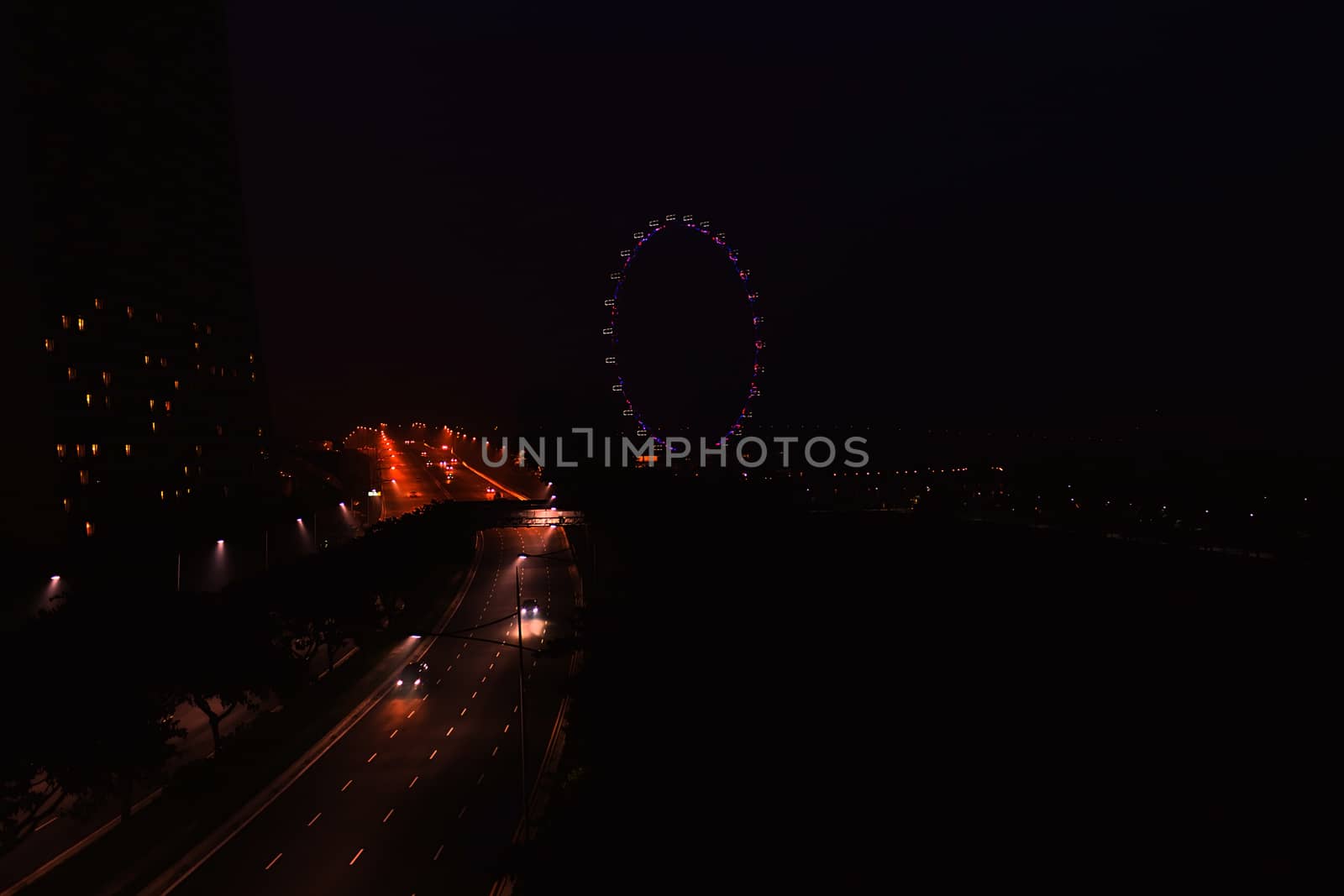Singapore cityscape at night