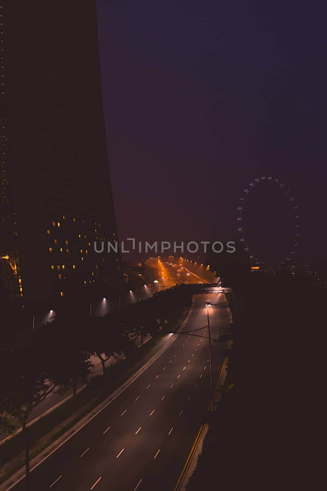 Singapore cityscape at night