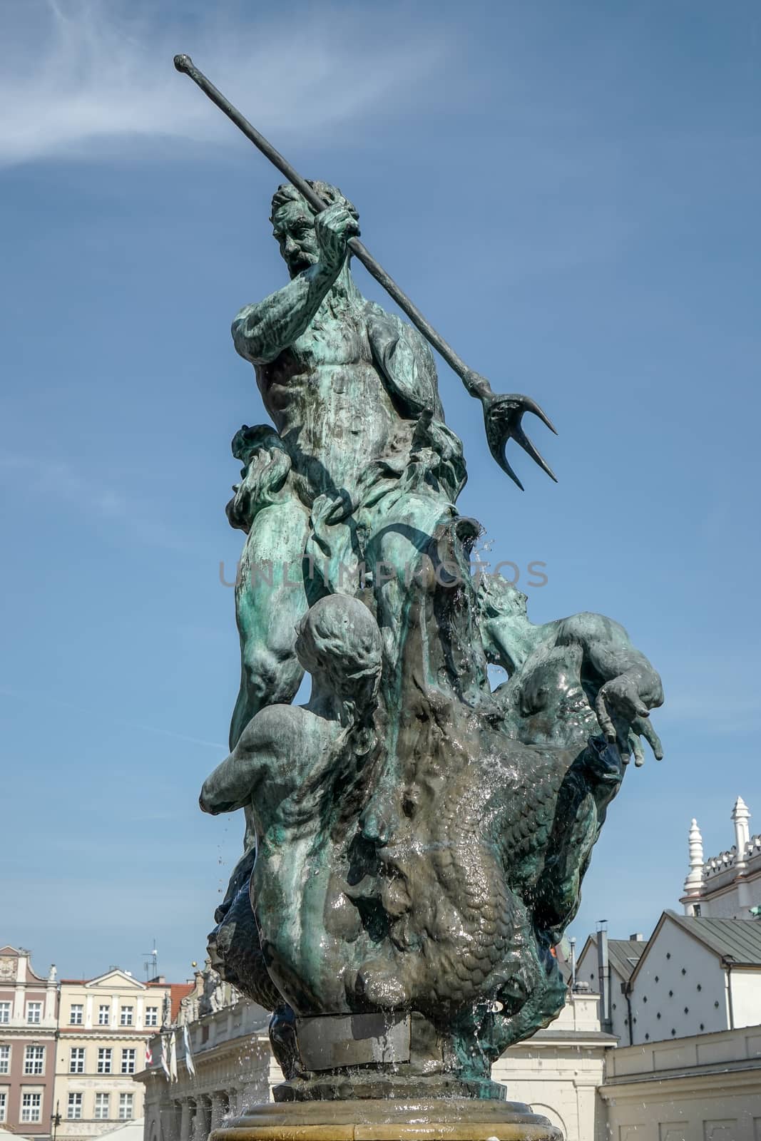 Fountain of Neptune in Poznan