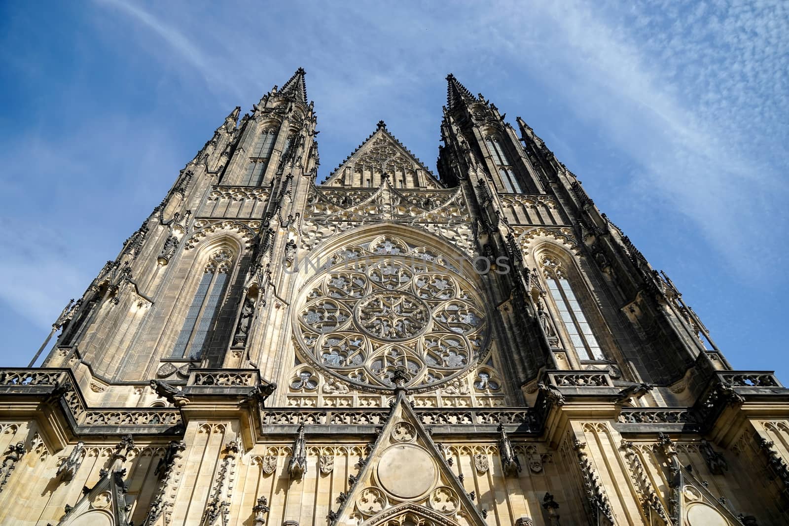 Spires of St Vitus Cathedral in Prague by phil_bird