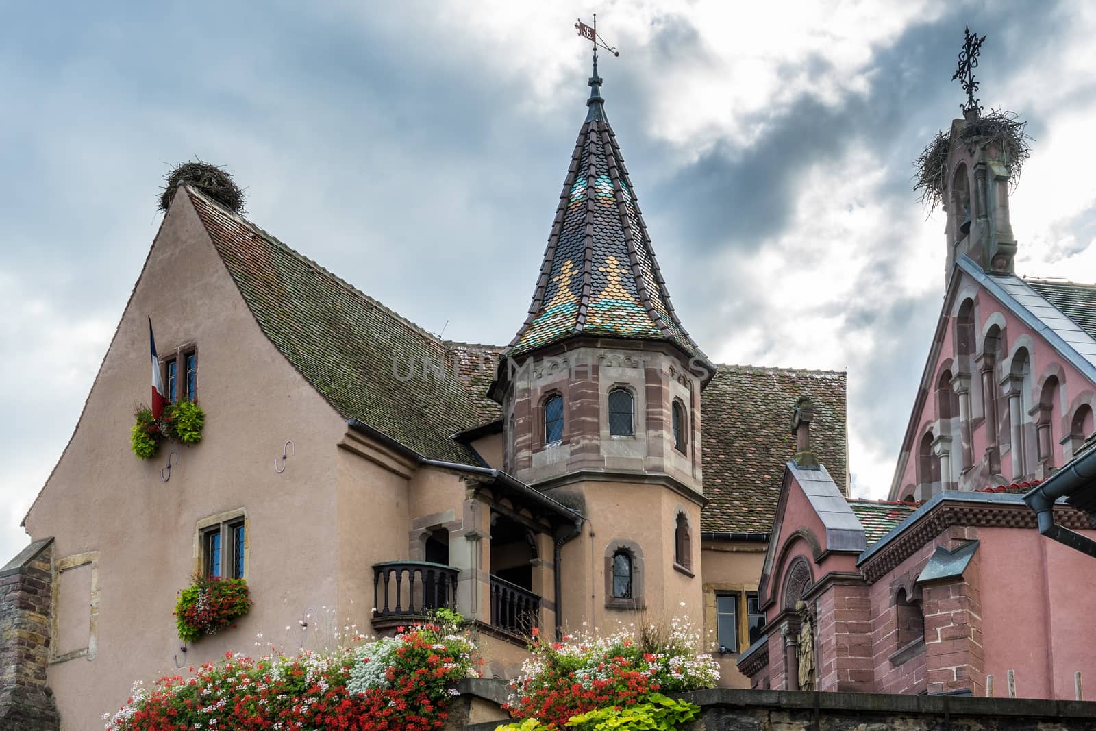 Chateau in Eguisheim in Haut-Rhin Alsace by phil_bird