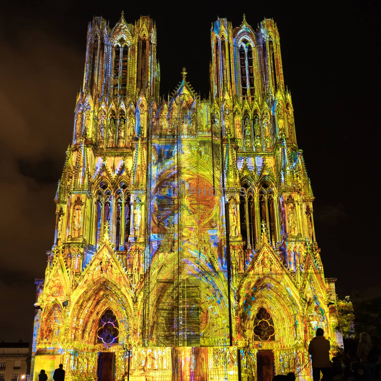 Light Show at Reims Cathedral by phil_bird