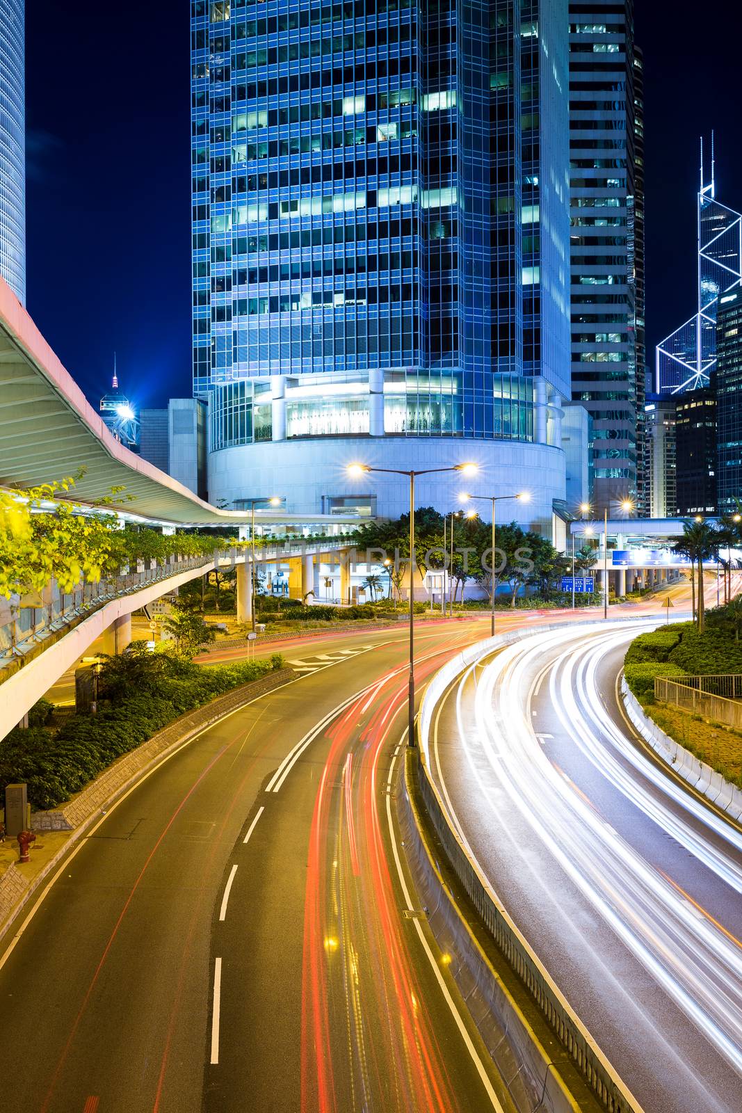 Busy traffic in Hong Kong