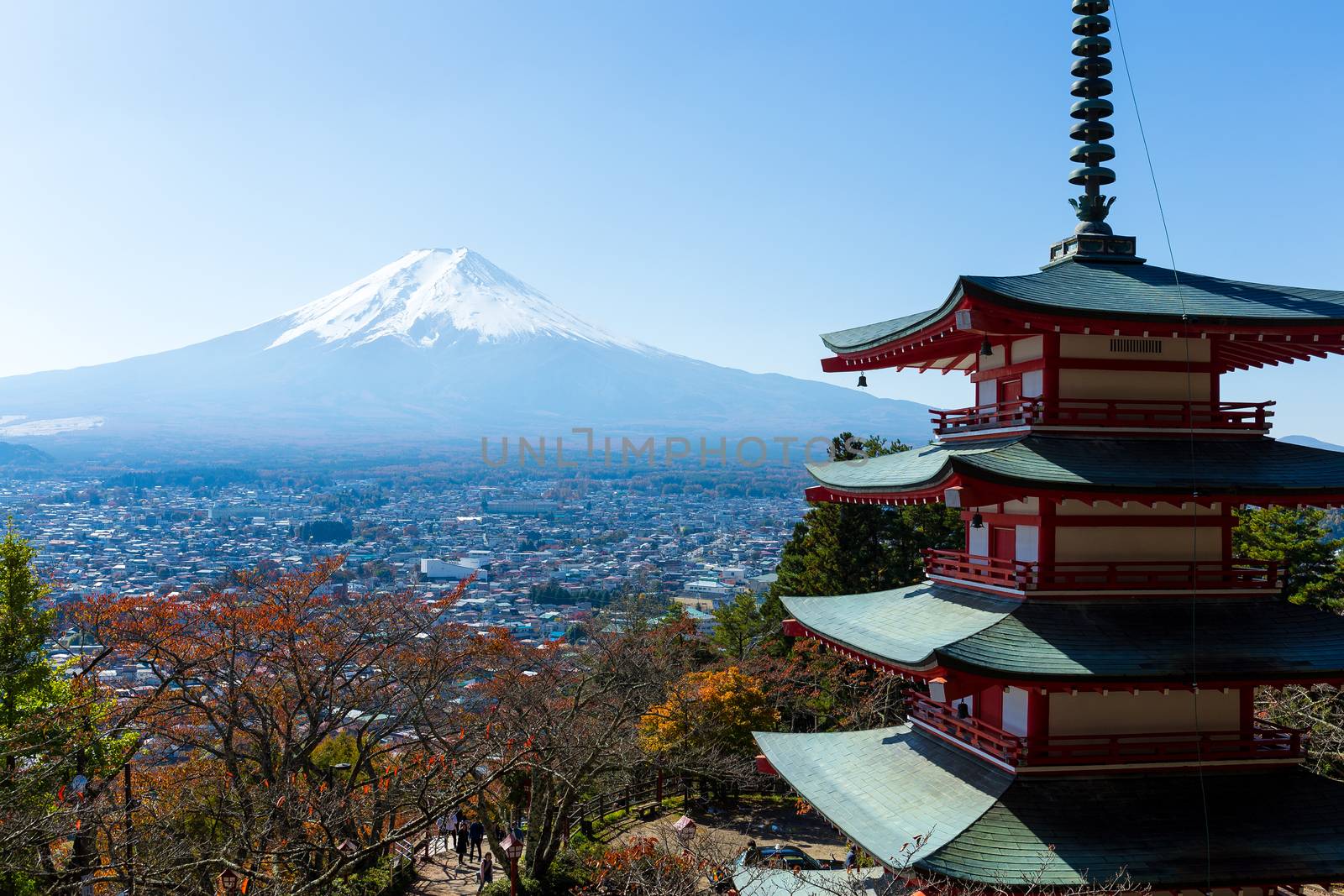 Mountain Fuji and Chureito red pagoda