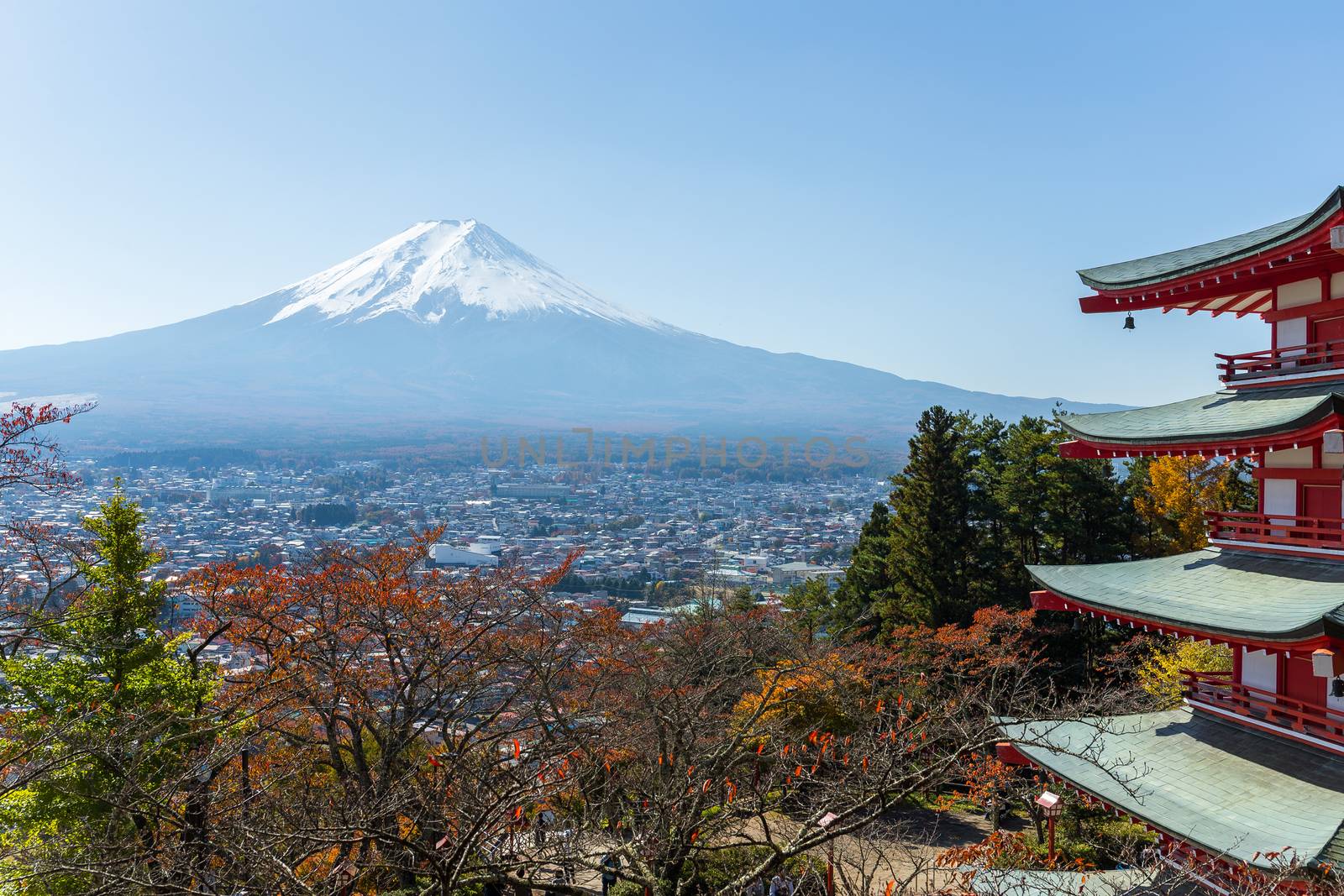 Mount Fuji and Chureito Pagoda by leungchopan