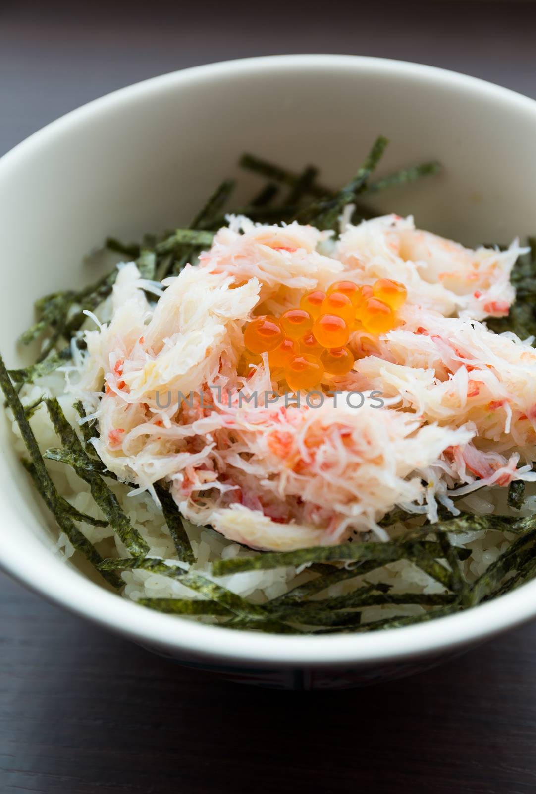 Crab meat rice bowl