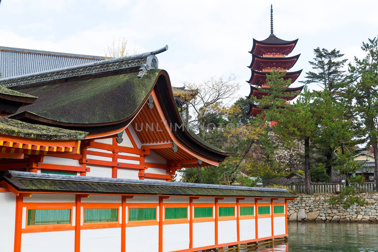 Traditional Japanese Itsukushima shrine by leungchopan