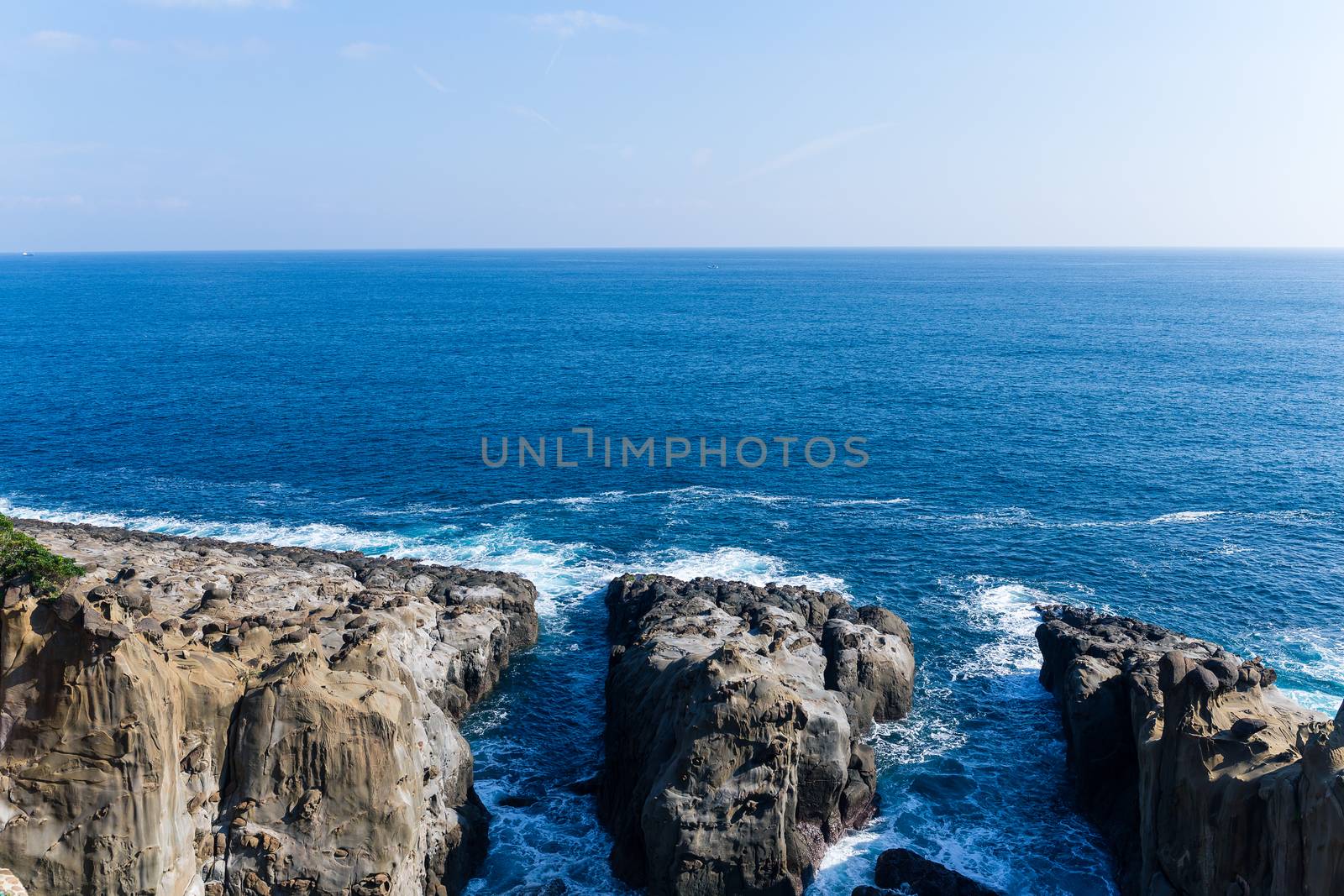 Sea coast in Miyazaki city of Japan