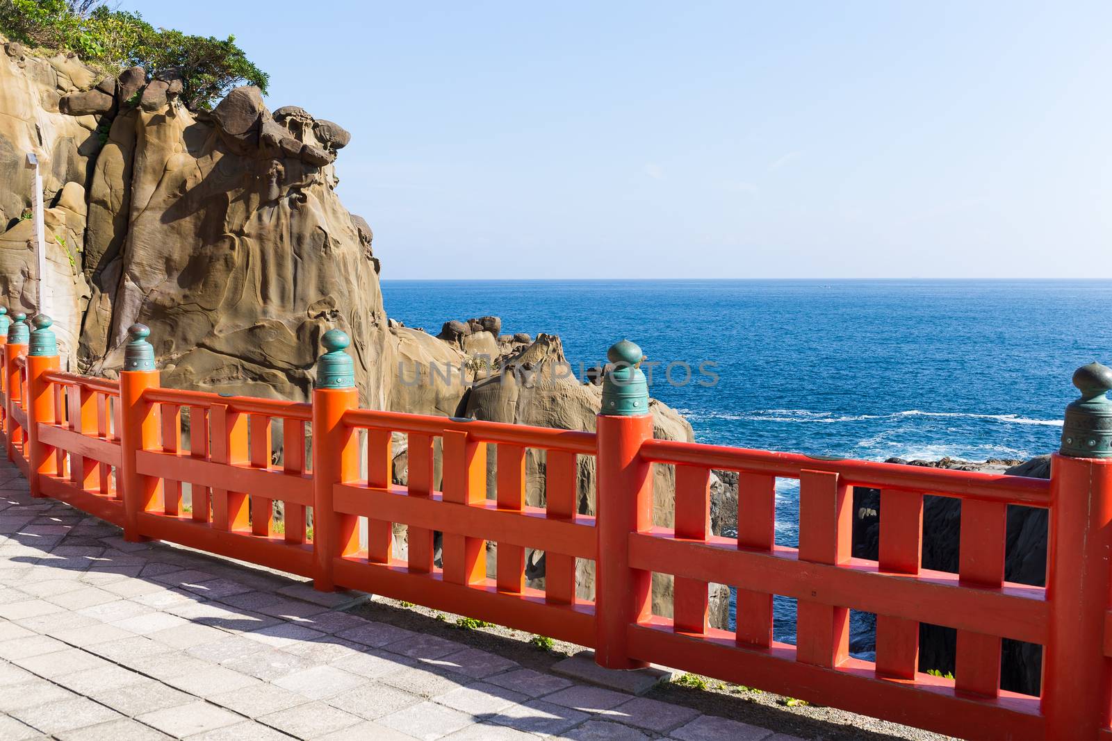 Aoshima Shrine and coastline by leungchopan