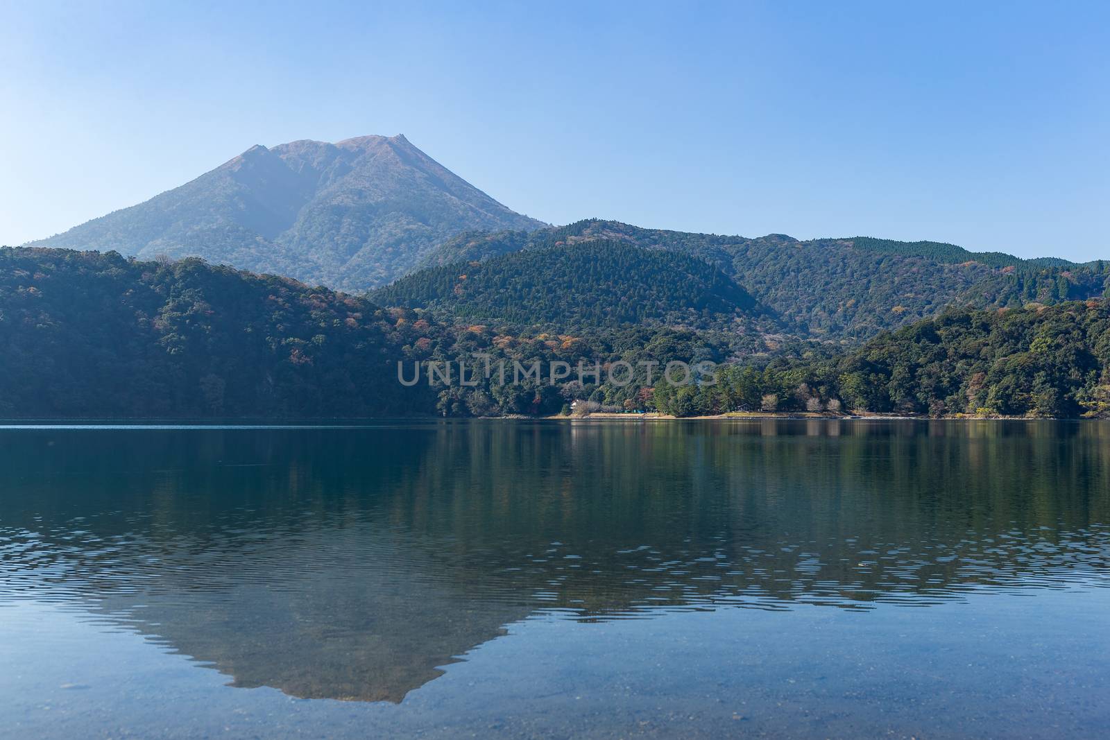 Mount Kirishima and blue sky by leungchopan