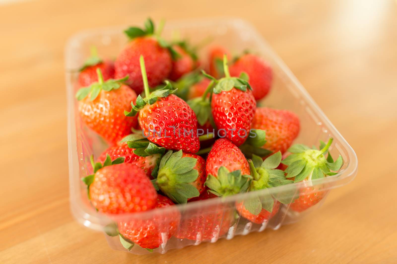 Ripe Strawberry in a box