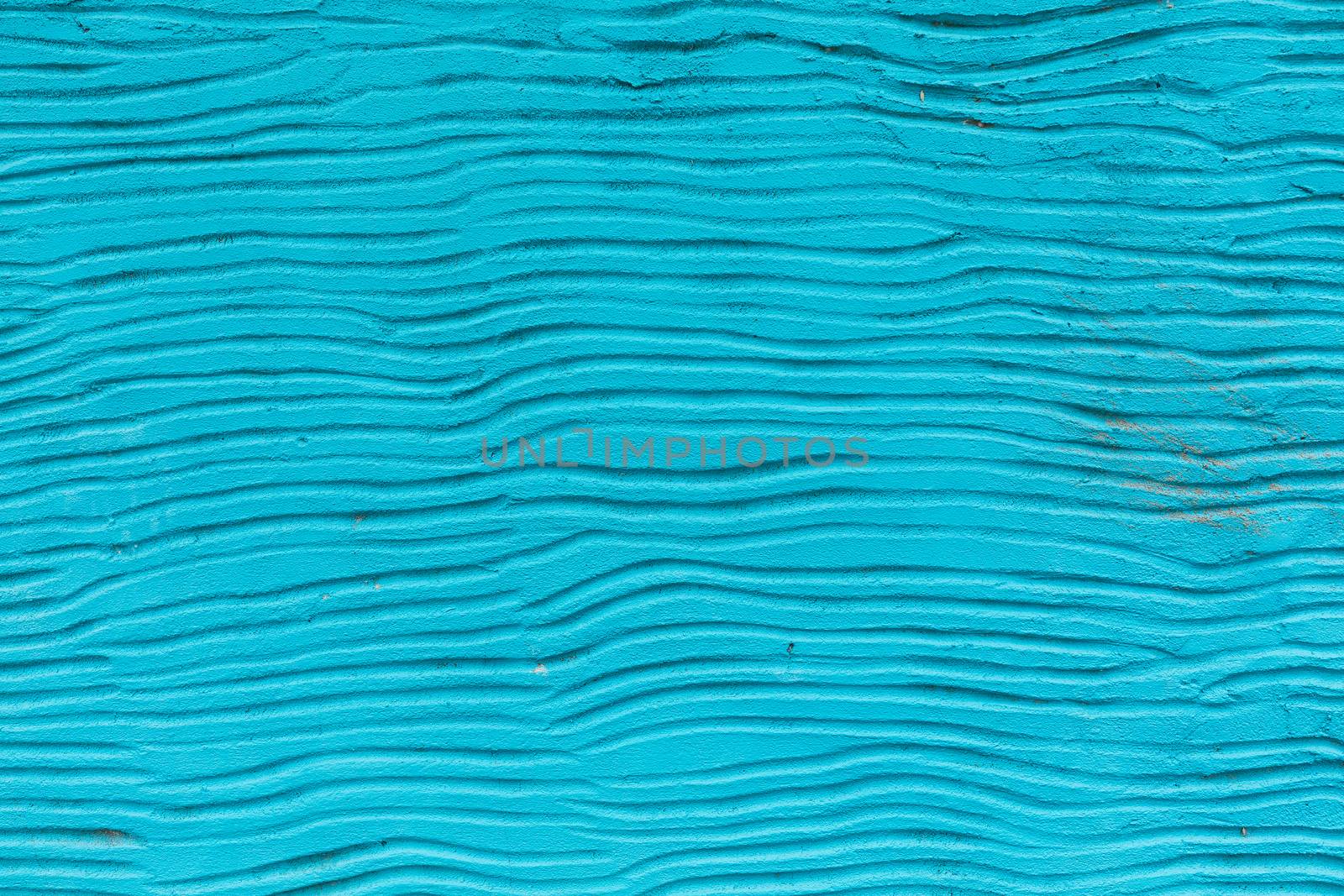 Blue wavy wall