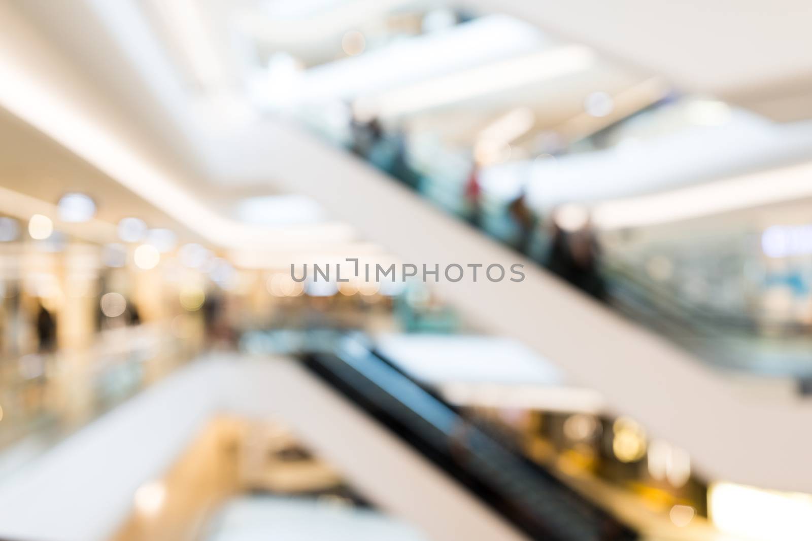 Customer shopping at department store with bokeh light