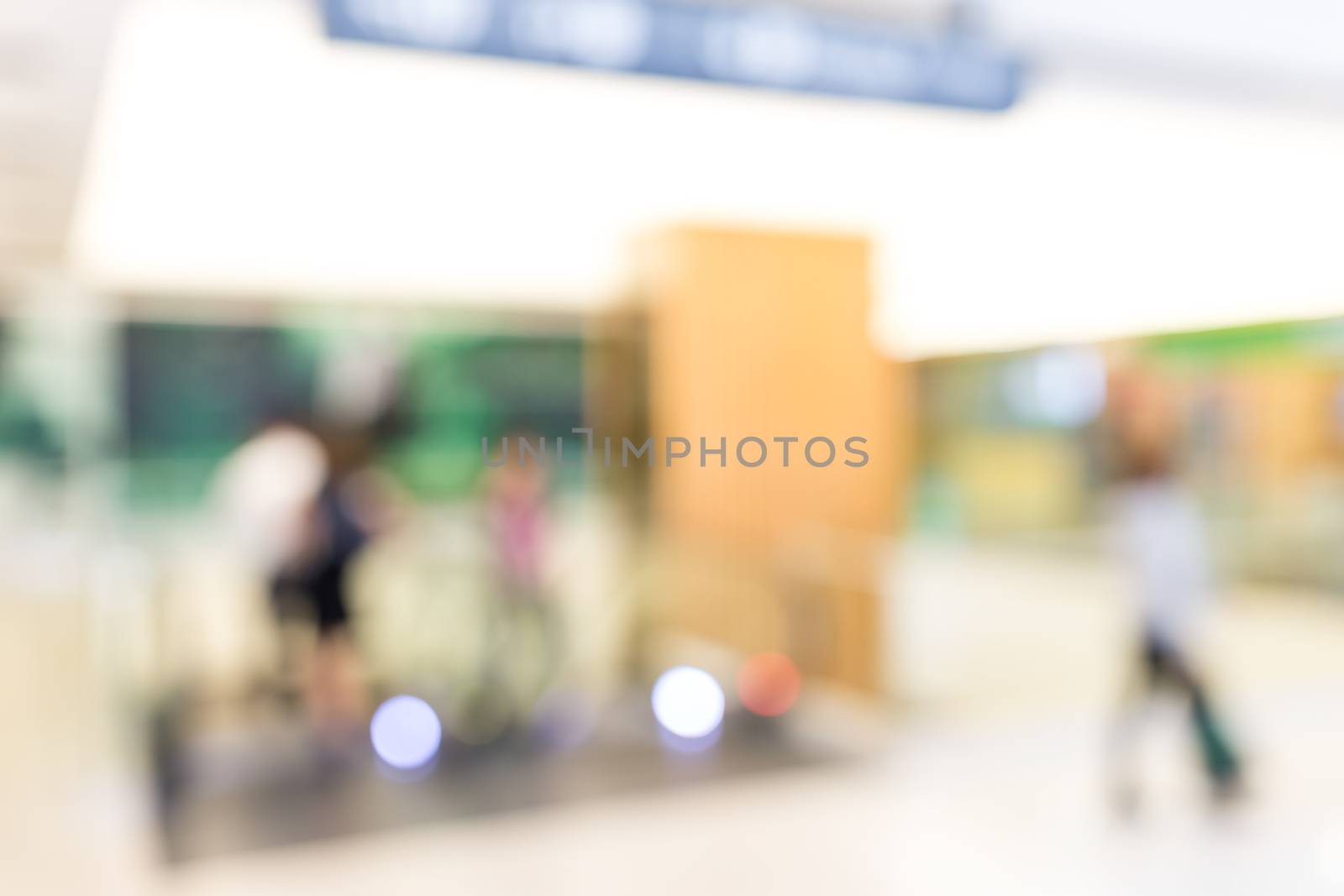 Shopping mall blurred background