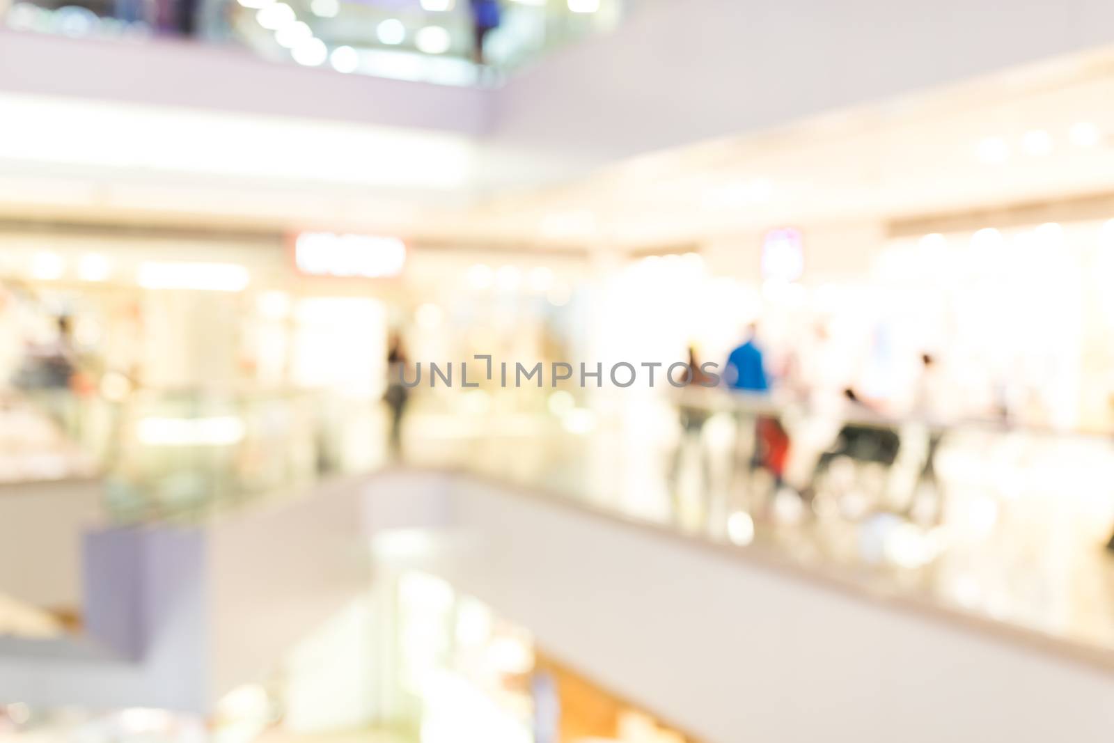 Abstract background of shopping mall, shallow depth of focus