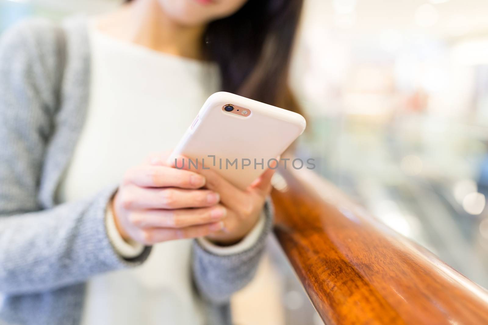 Woman using cellphone